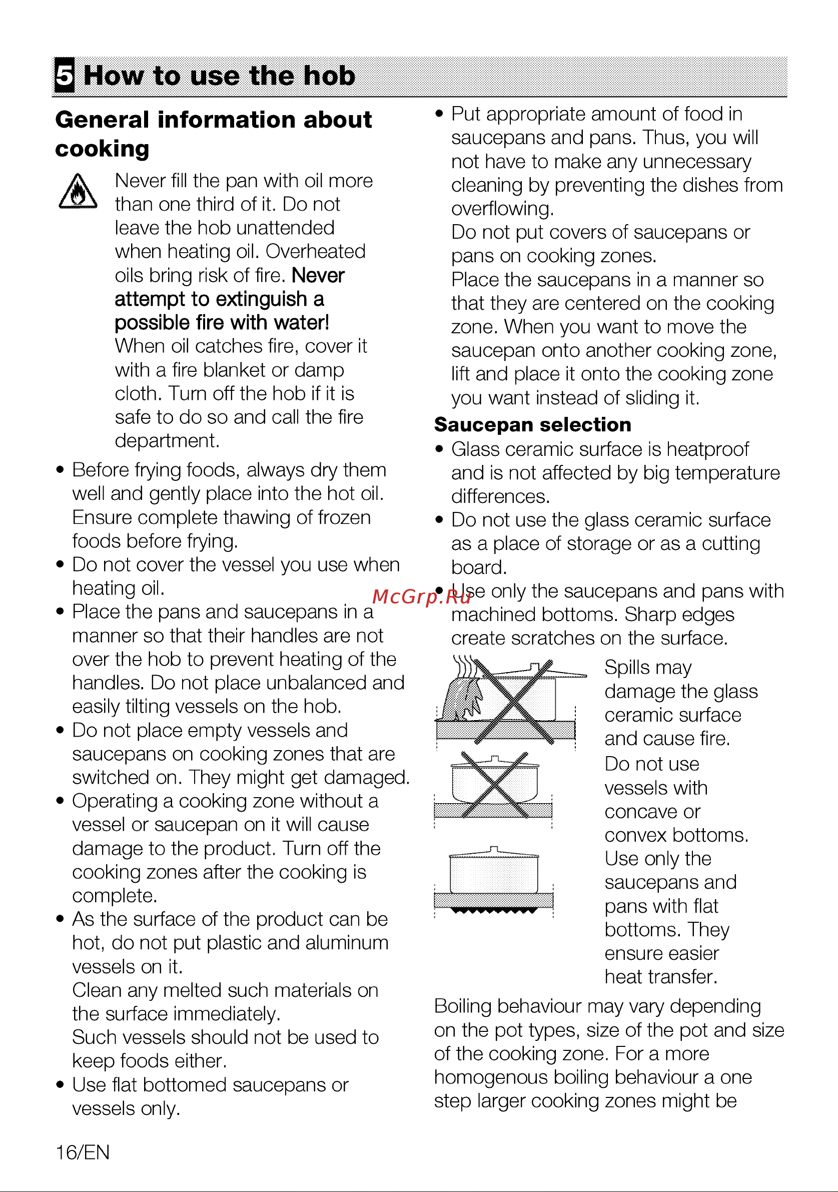 Grundig GIEI938980I GIEI938980I [16/108] How to use the hob