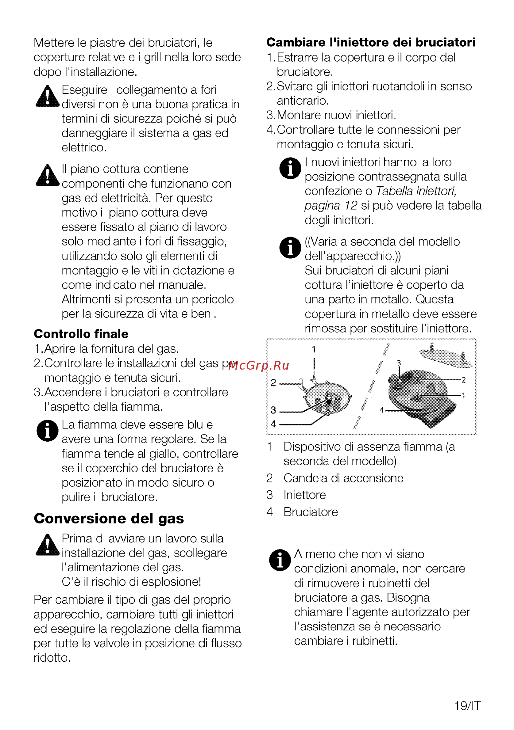 Grundig GIGA 6234260 XE [19/60] Conversione del gas