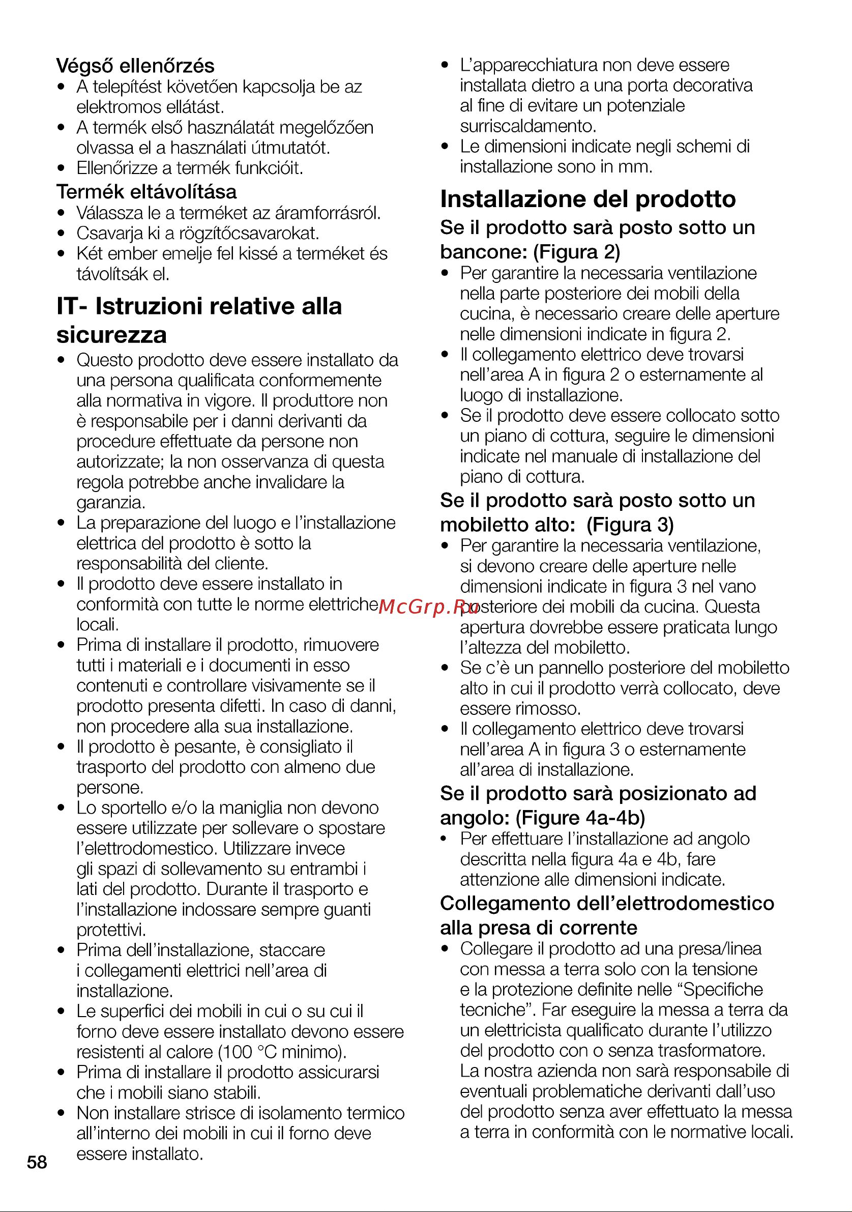 Grundig GEBD19401BHI [58/76] It istruzioni relative alia sicurezza
