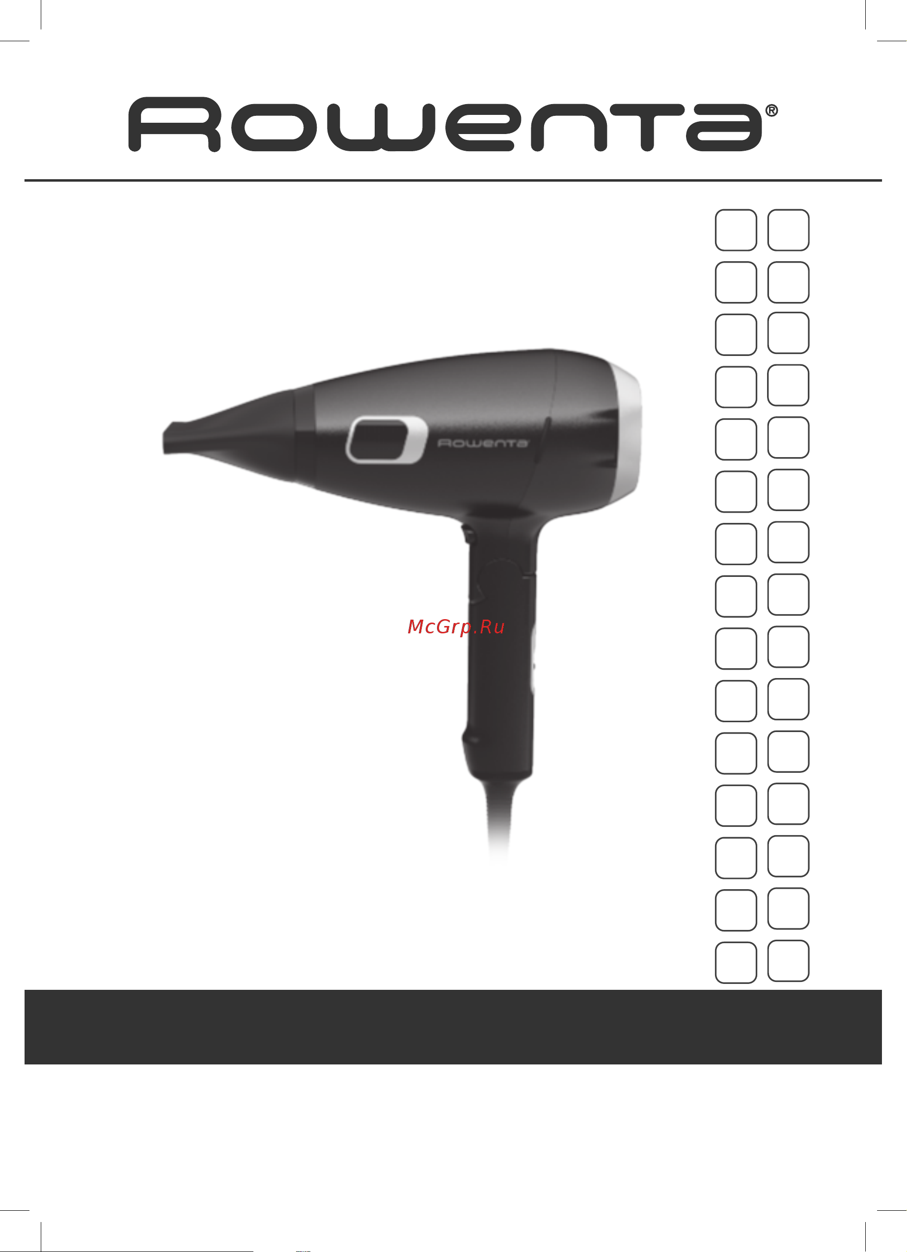 Rowenta Ultimate Experience Scalp Care CV9240F0 Инструкция по эксплуатации онлайн