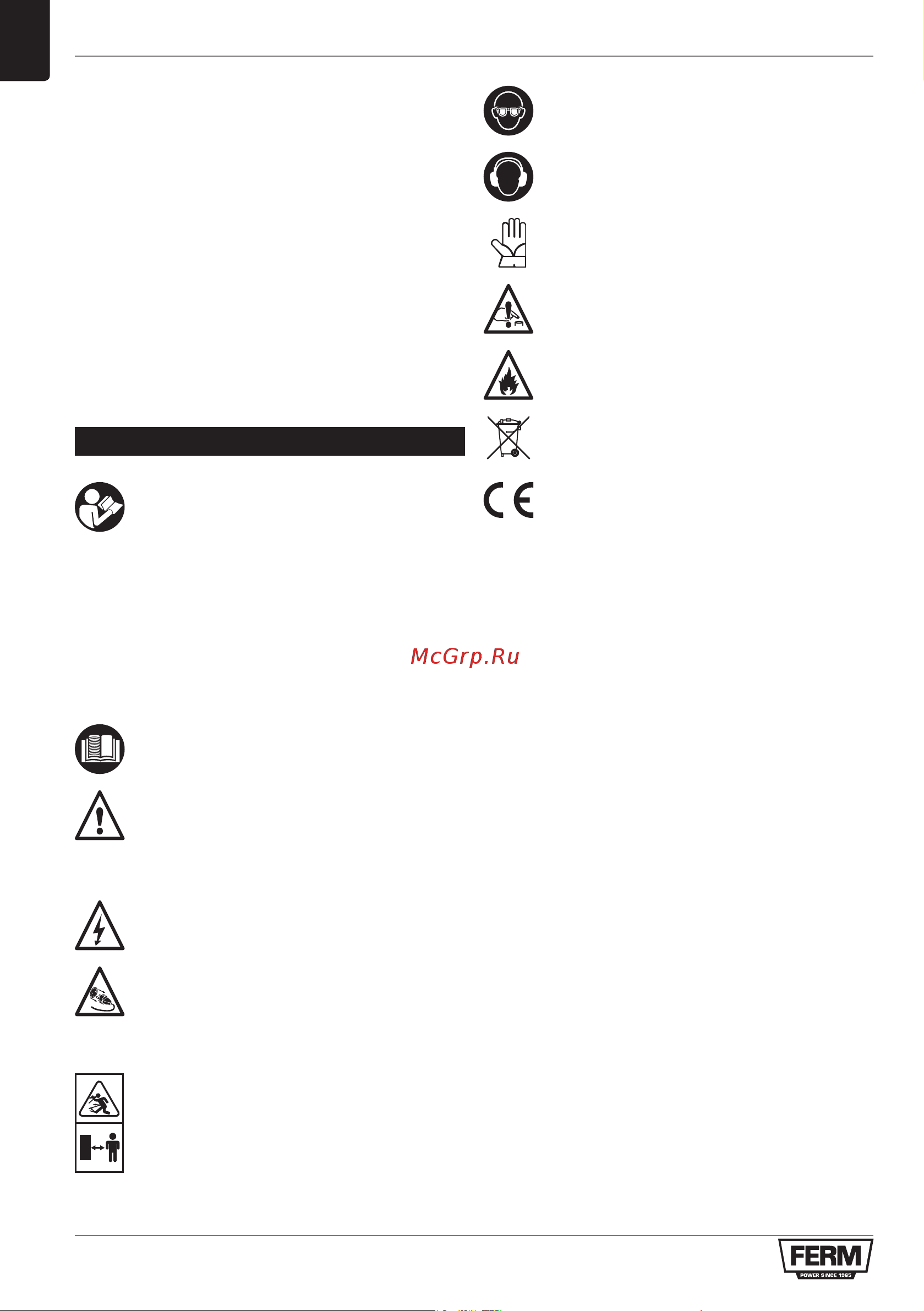 FERM AGM1061S [4/176] Safety instructions