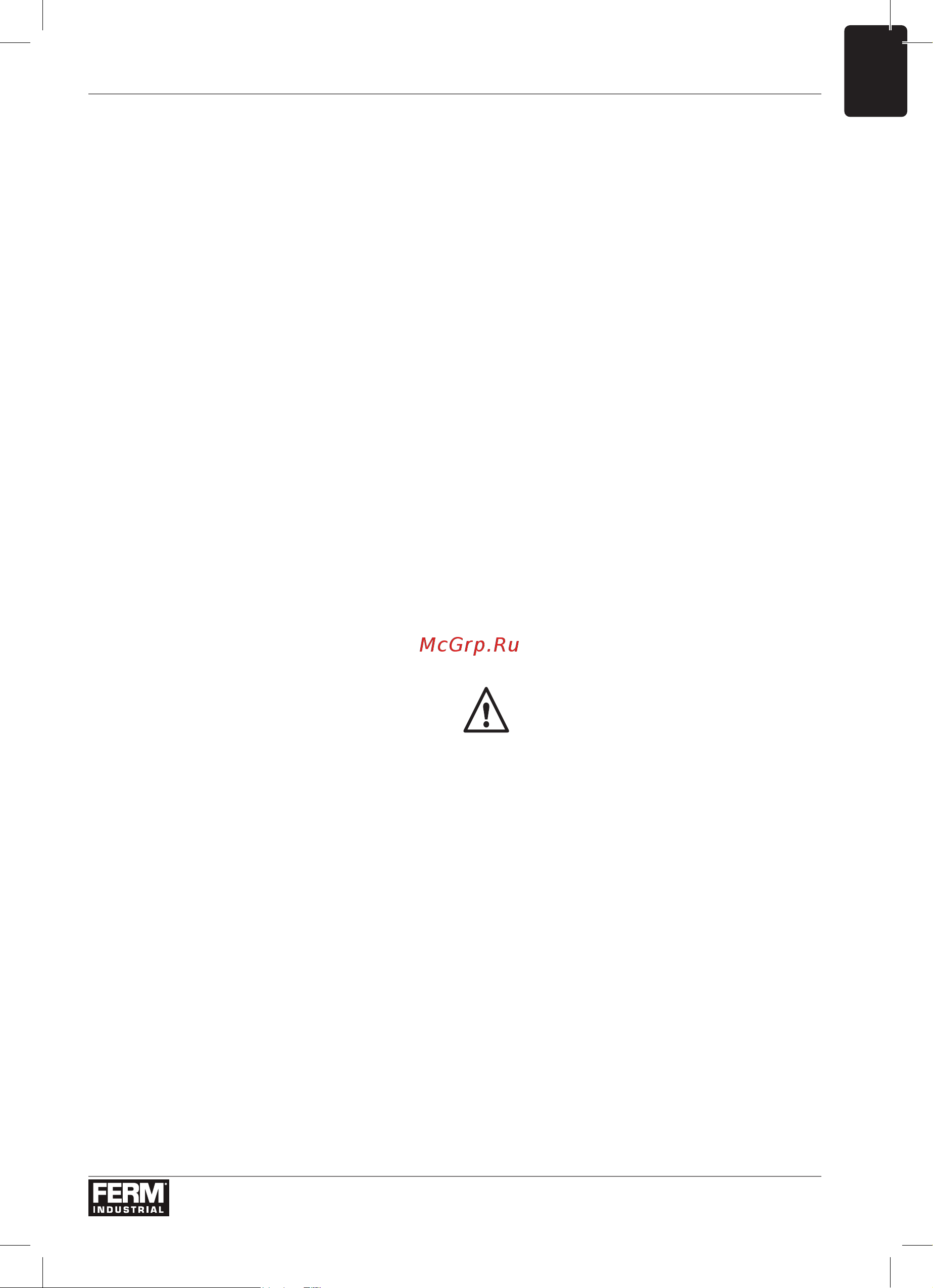 FERM AGM1118P [7/188] Additional safety warnings specific for abrasive cutting off operations
