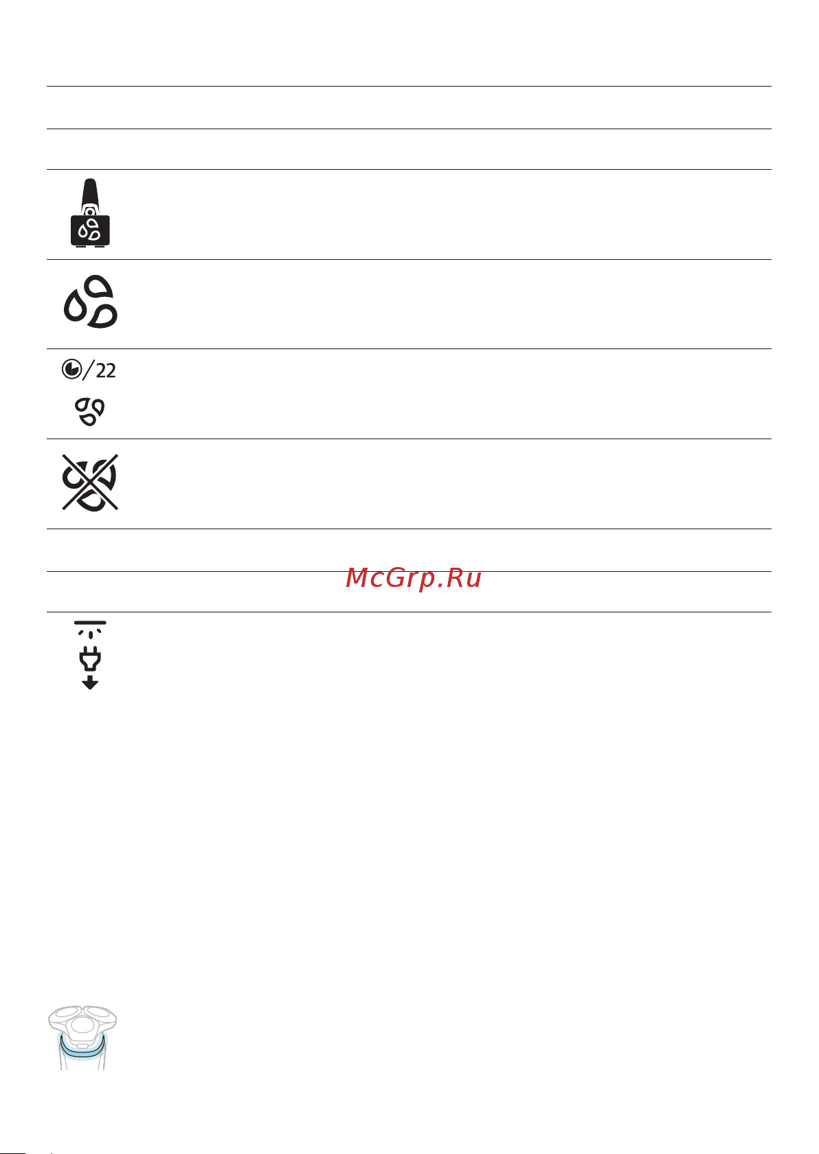 Philips S9985/50 [9/40] Какие сообщения отображаются на бритве