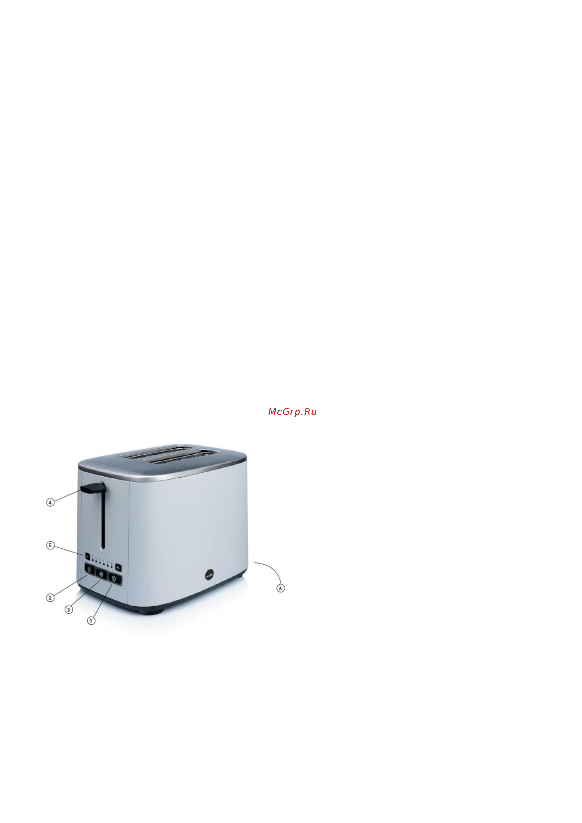 Wilfa CT-1000 S [3/4] При работе тостер достигает высоких температур особенно в районе слотов хлеб может загореться в связи с этим не размещайте прибор рядом со шторами и другими легковоспламеняющимися материалами не помещайте кабель питания либо какие то иные предметы на слоты для хлеба во время работы прибора во время работы прибора не пытайтесь вытаскивать из него продукты не вставляйте металлические либо другие объекты в тостер это может привести к пожару или электрическому шоку детям в возрасте 8 лет и старше а также лицам с ограниченными умственными сенсорными или физическими возможностями или с недостаточным опытом и или знаниями разрешается использовать прибор только под контролем или если они были проинструктированы относительно безопасной эксплуатации прибора и понимают возможные риски детям запрещается играть с прибором чистка и техническое обслуживание прибора должны осуществляться детьми только если они старше 8 лет и находятся под контролем держите прибор и кабель питания вне зоны досягаемости