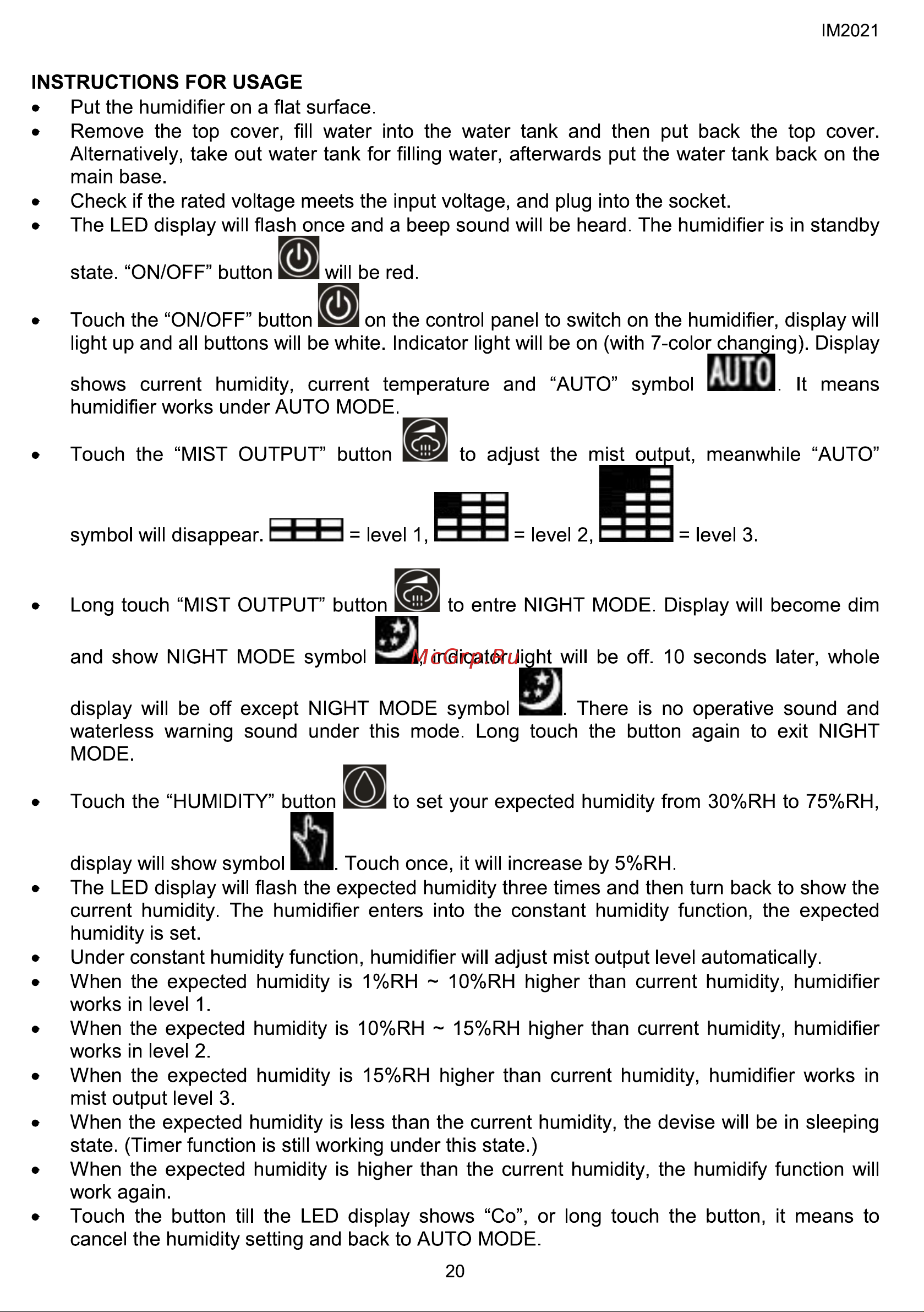 Hyundai H-HU4.3-U11E [20/36] Instructions for usage
