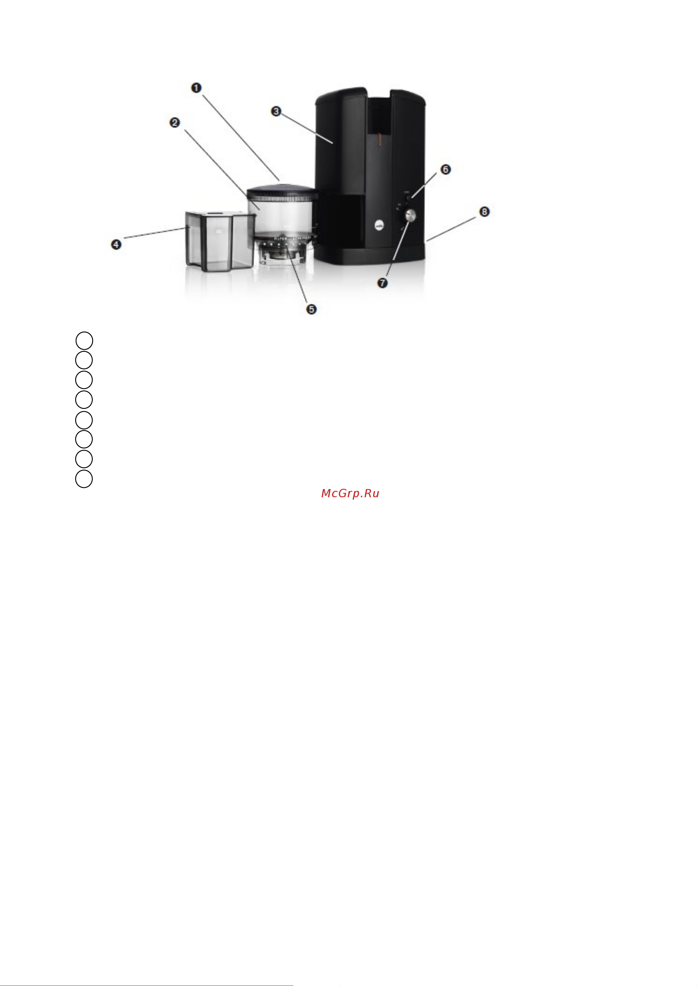 Wilfa CGWS-130 B CGWS-130 B [4/6] Конструкция прибора