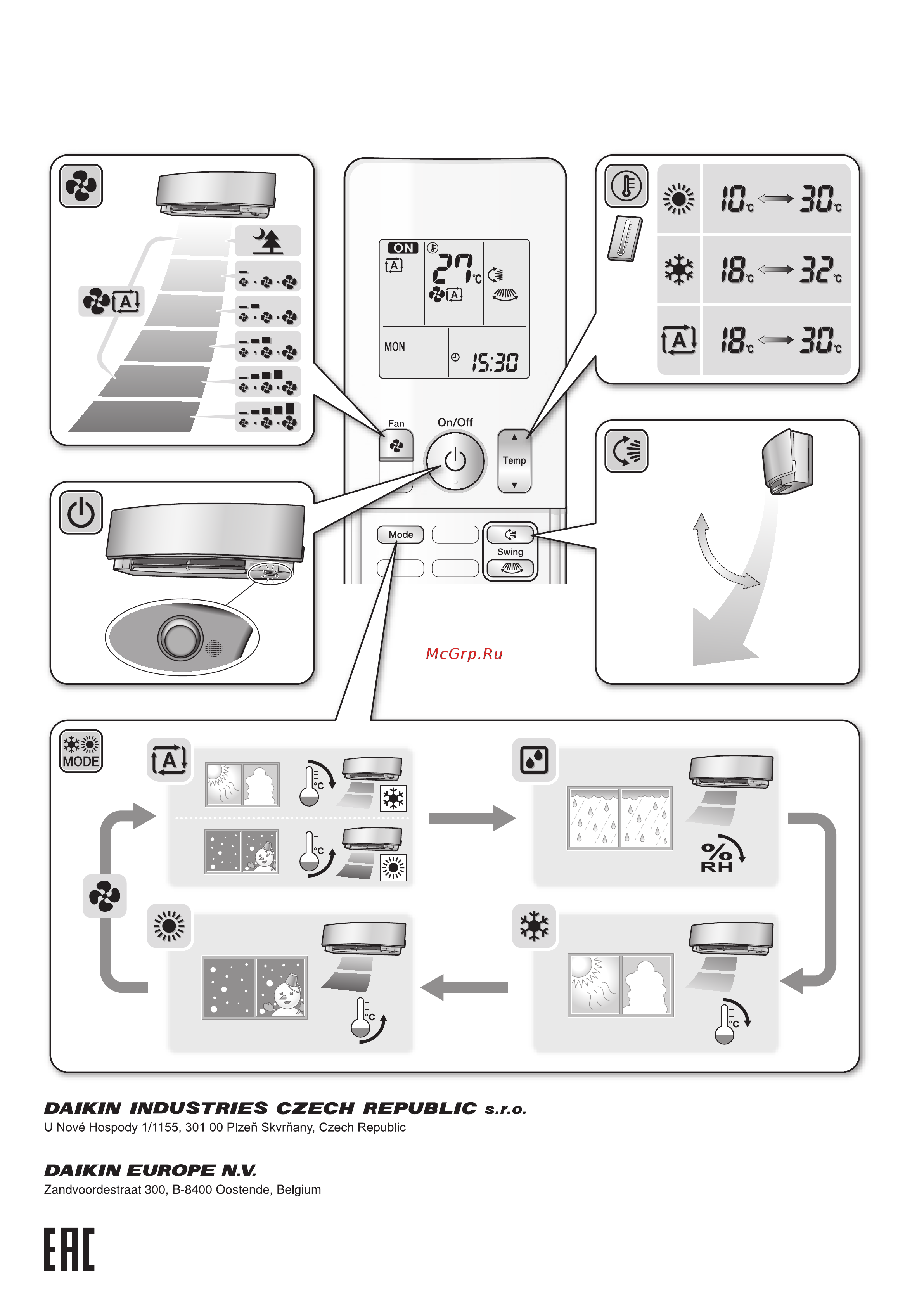 Daikin Emura FTXJ35MW/RXJ35M [40/104] Краткое руководство