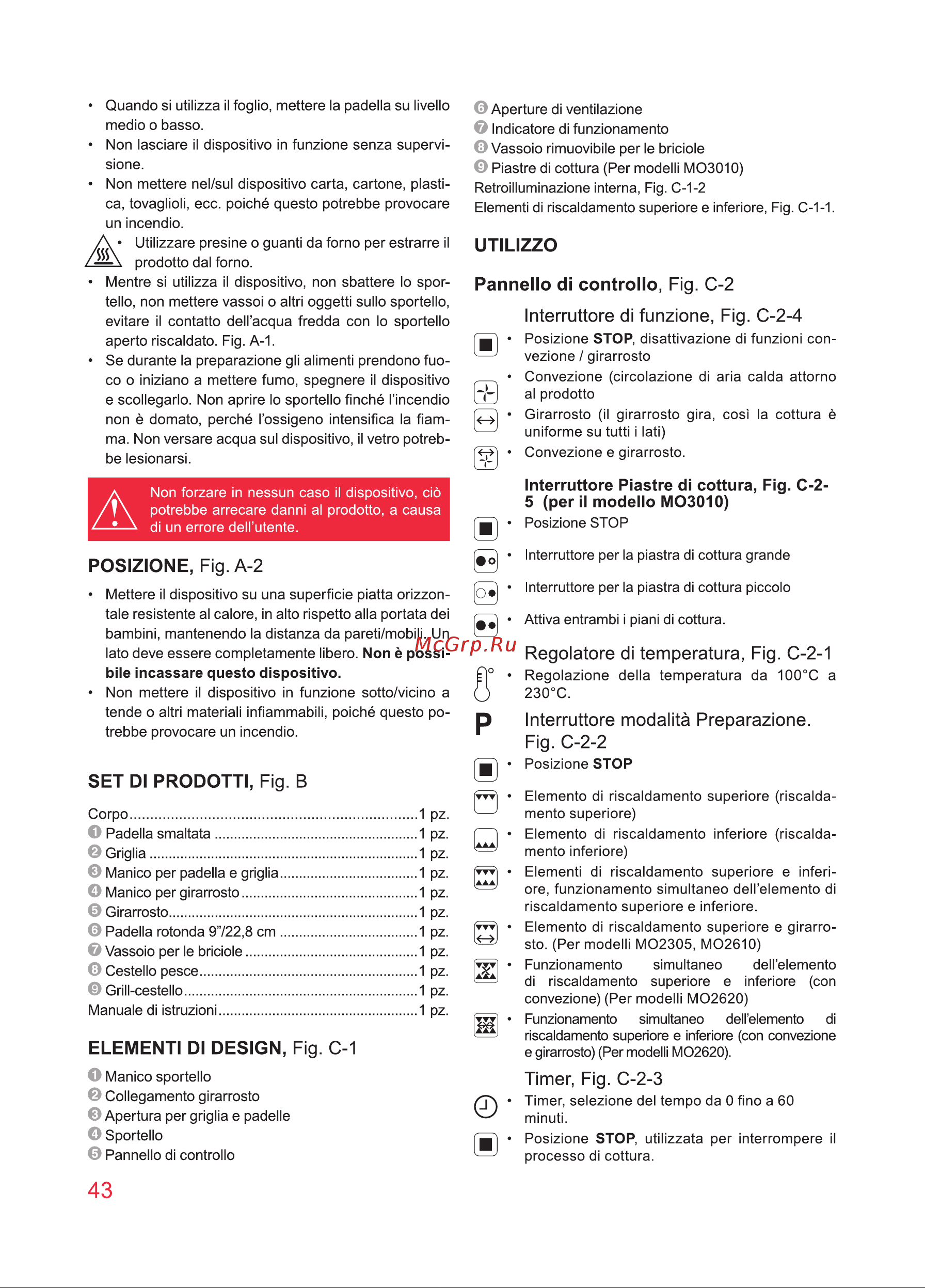 Oursson MO3010/DC [43/88] Elementi di design fig c 1