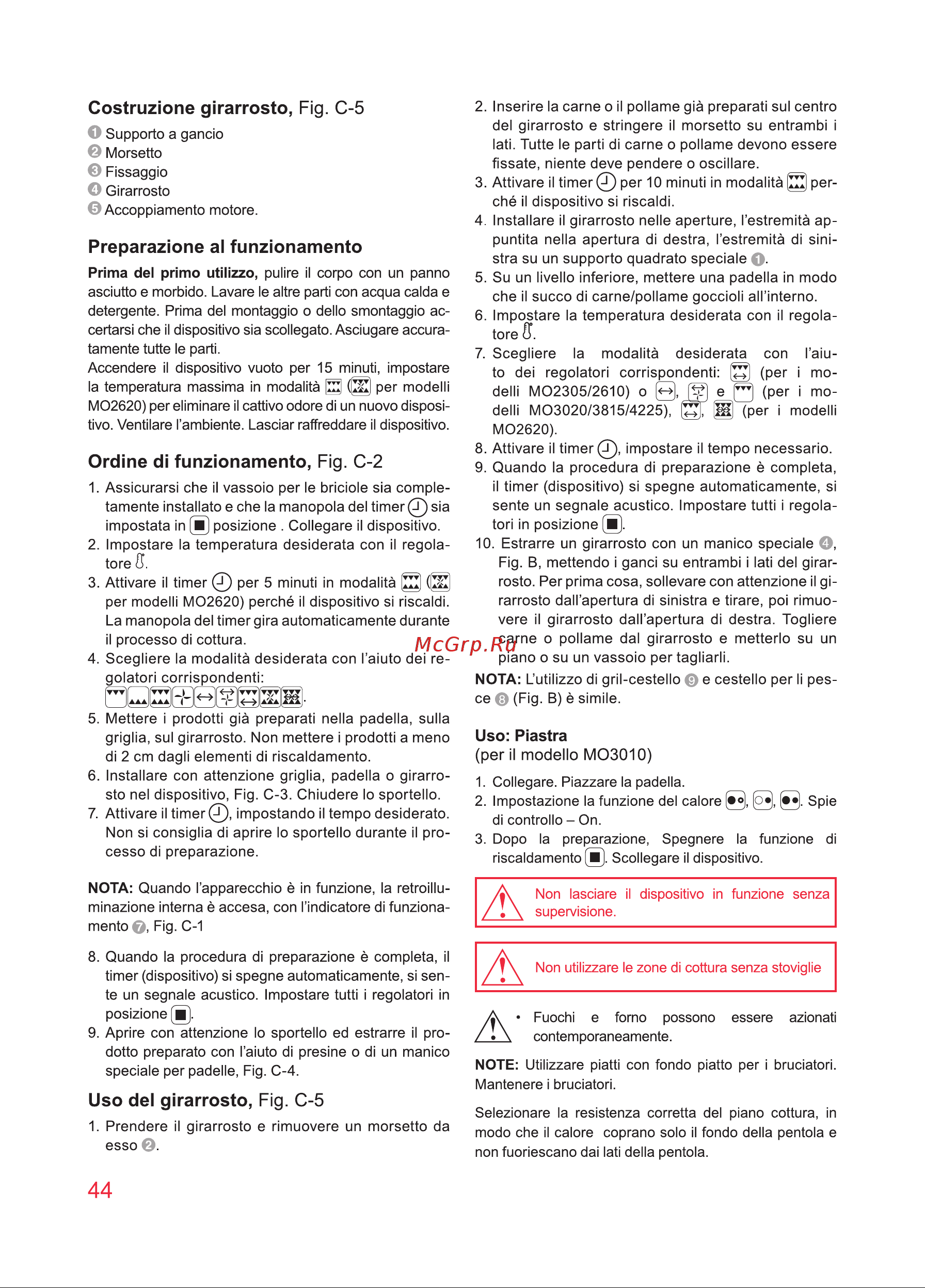 Oursson MO3010/DC [44/88] Costruzione girarrosto fig c 5