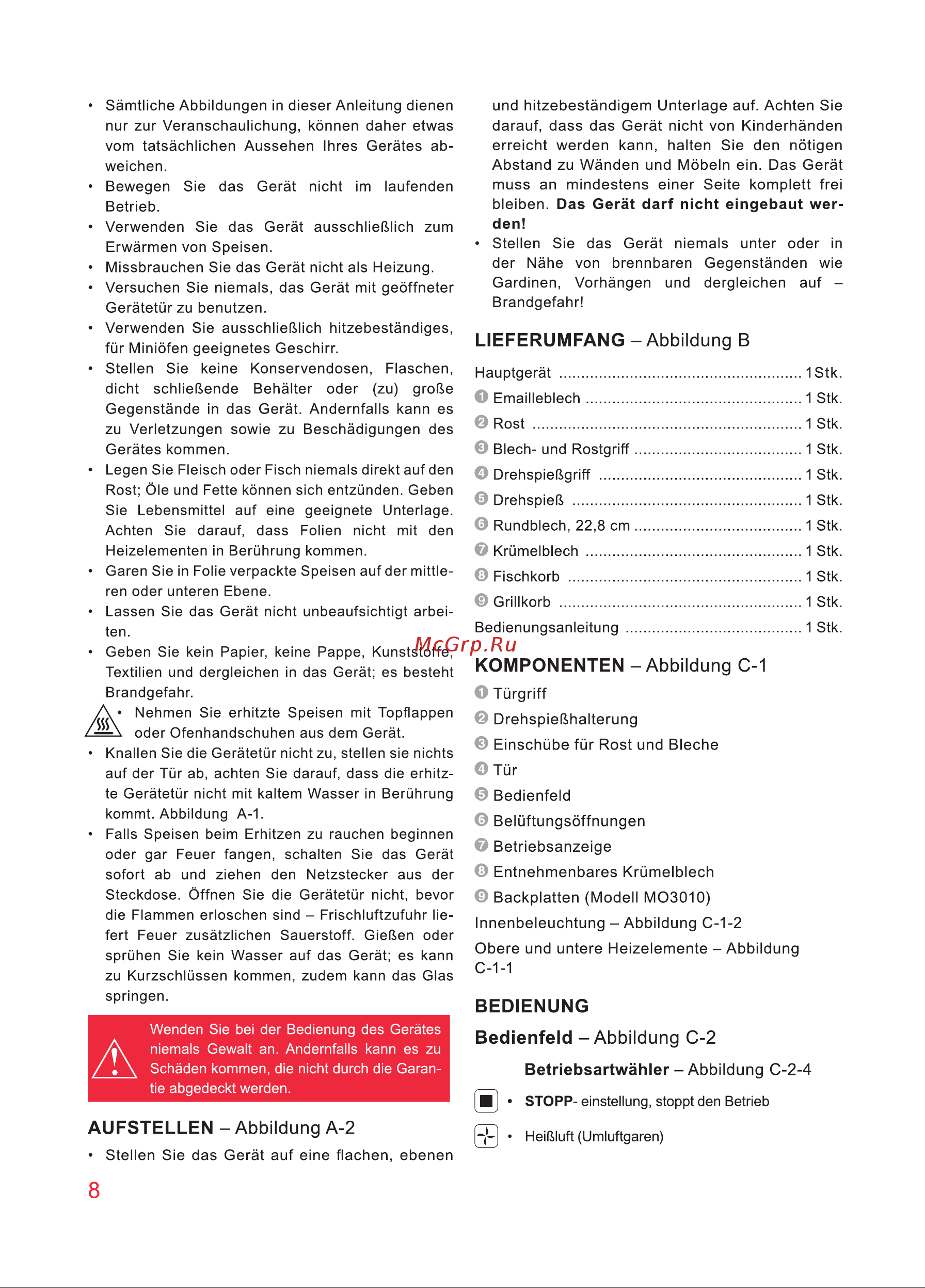 Oursson MO3010/DC [8/88] Aufstellen abbildung a 2
