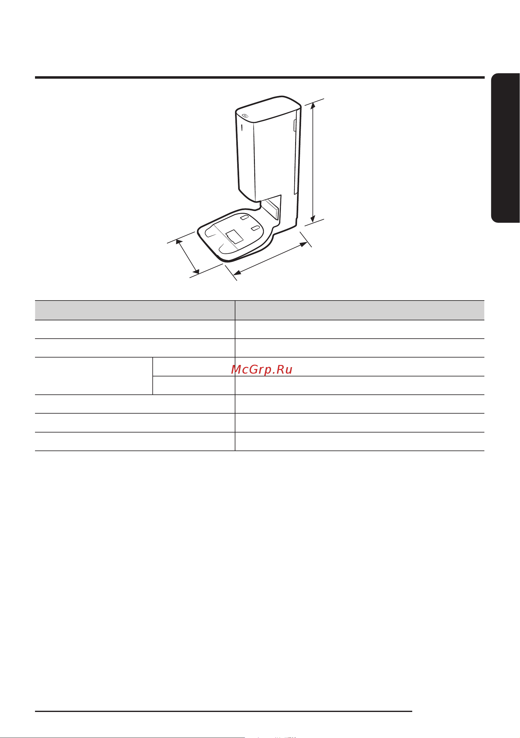 Samsung Jet Bot + (VR30T85513W) [73/76] Jihoz xarakteristikalari