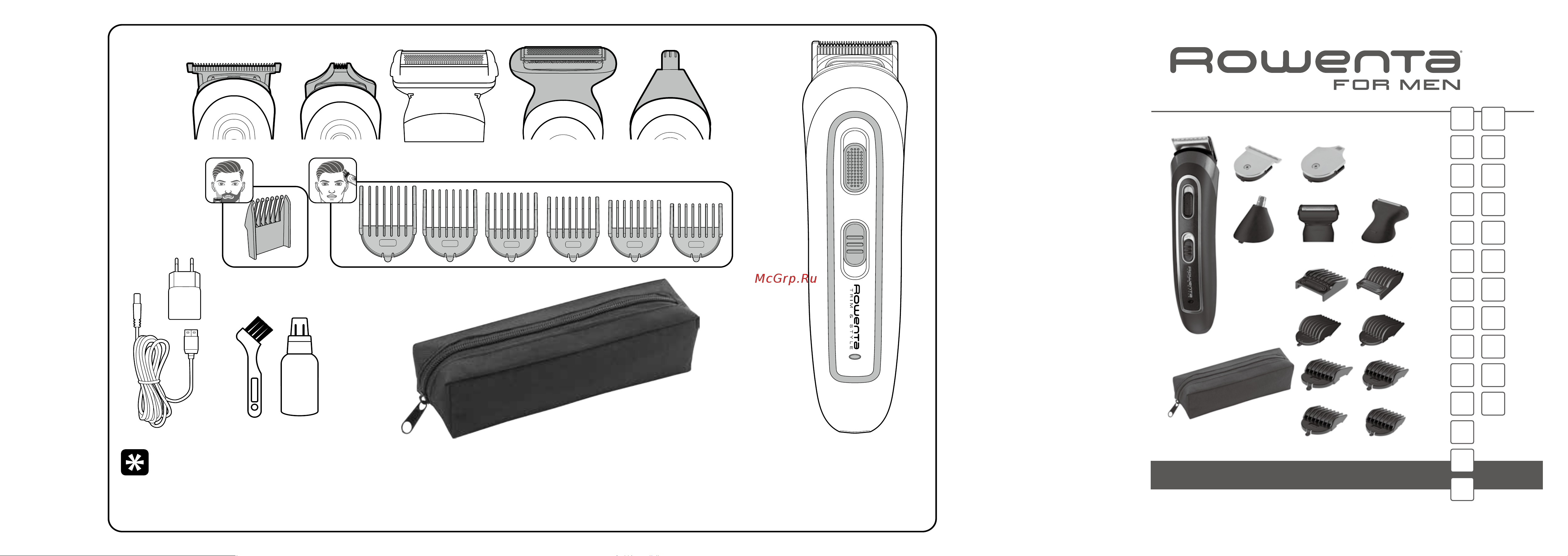 Rowenta TRIM&STYLE EASY TN9140F4 Инструкция по эксплуатации онлайн