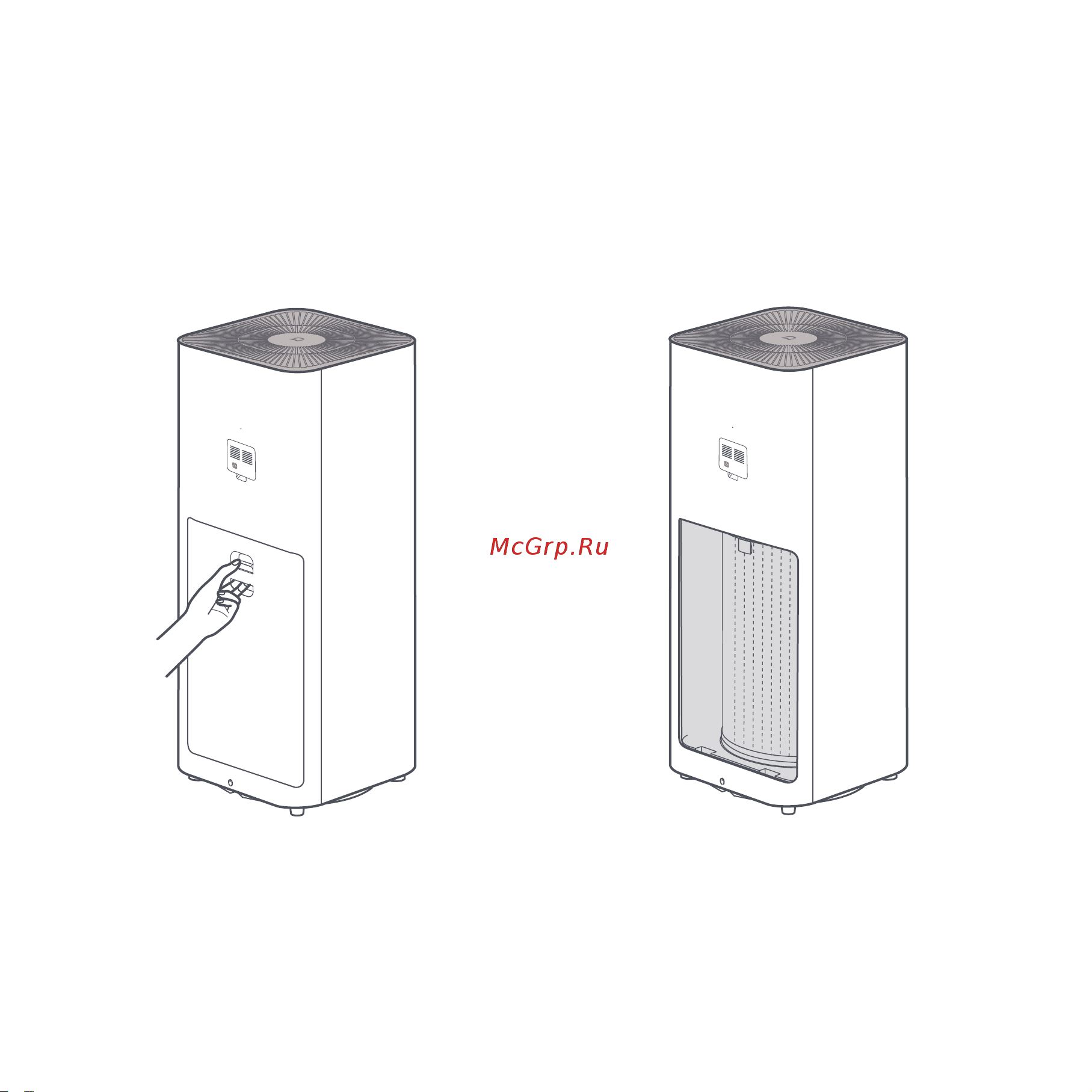 Xiaomi AC-M13-SC [5/10] Открытие отсека для фильтра