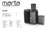 Marta MT-2049 Black Pearl Инструкция по эксплуатации