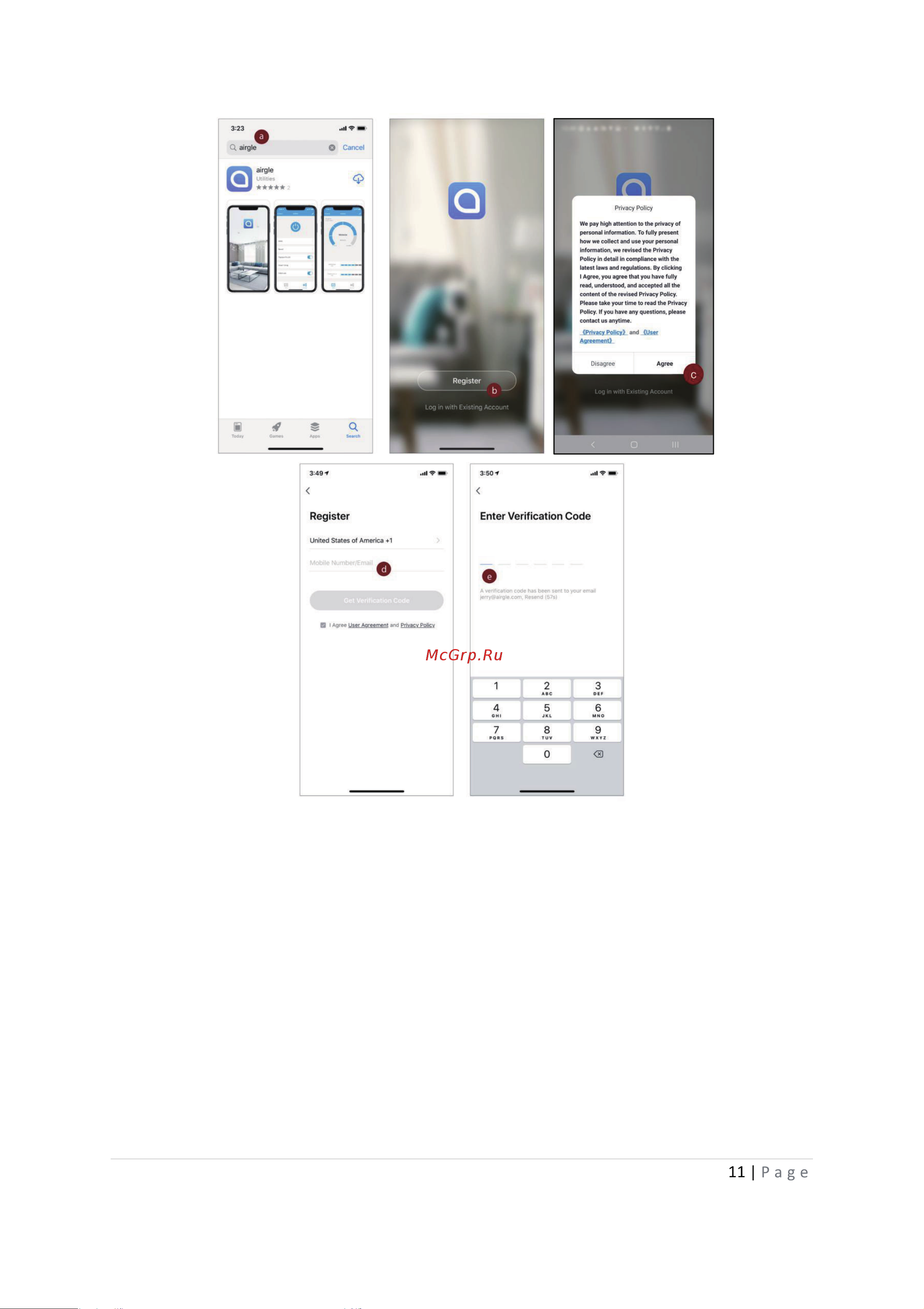 Airgle AG300 Инструкция по эксплуатации онлайн [11/28] 647874