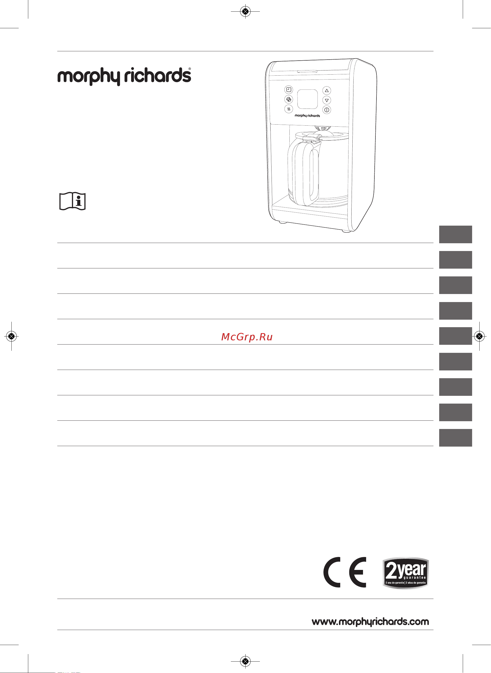 Morphy Richards Verve Collection (163007) Инструкция по эксплуатации онлайн