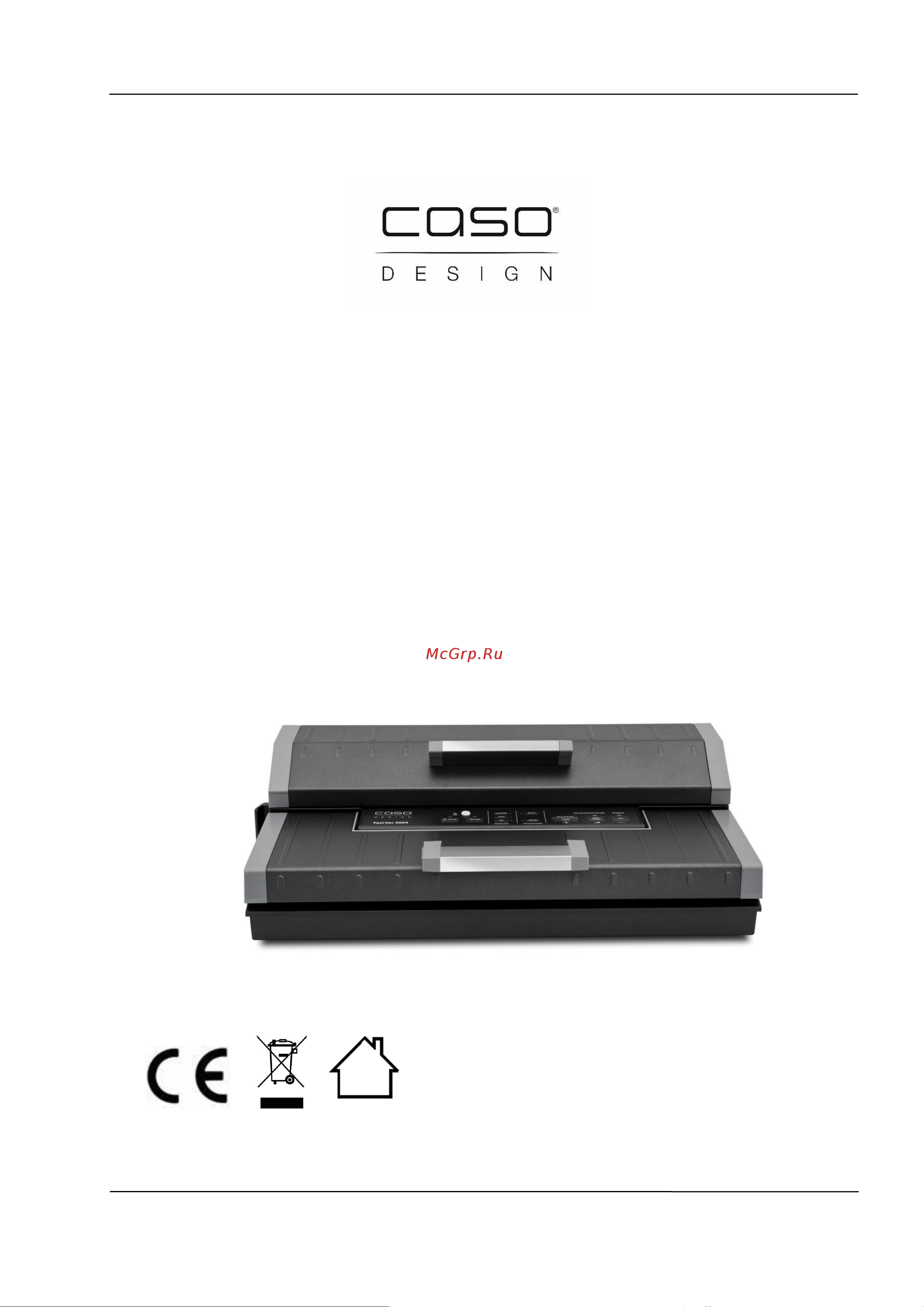 Caso FastVAC 4004 Инструкция по эксплуатации онлайн
