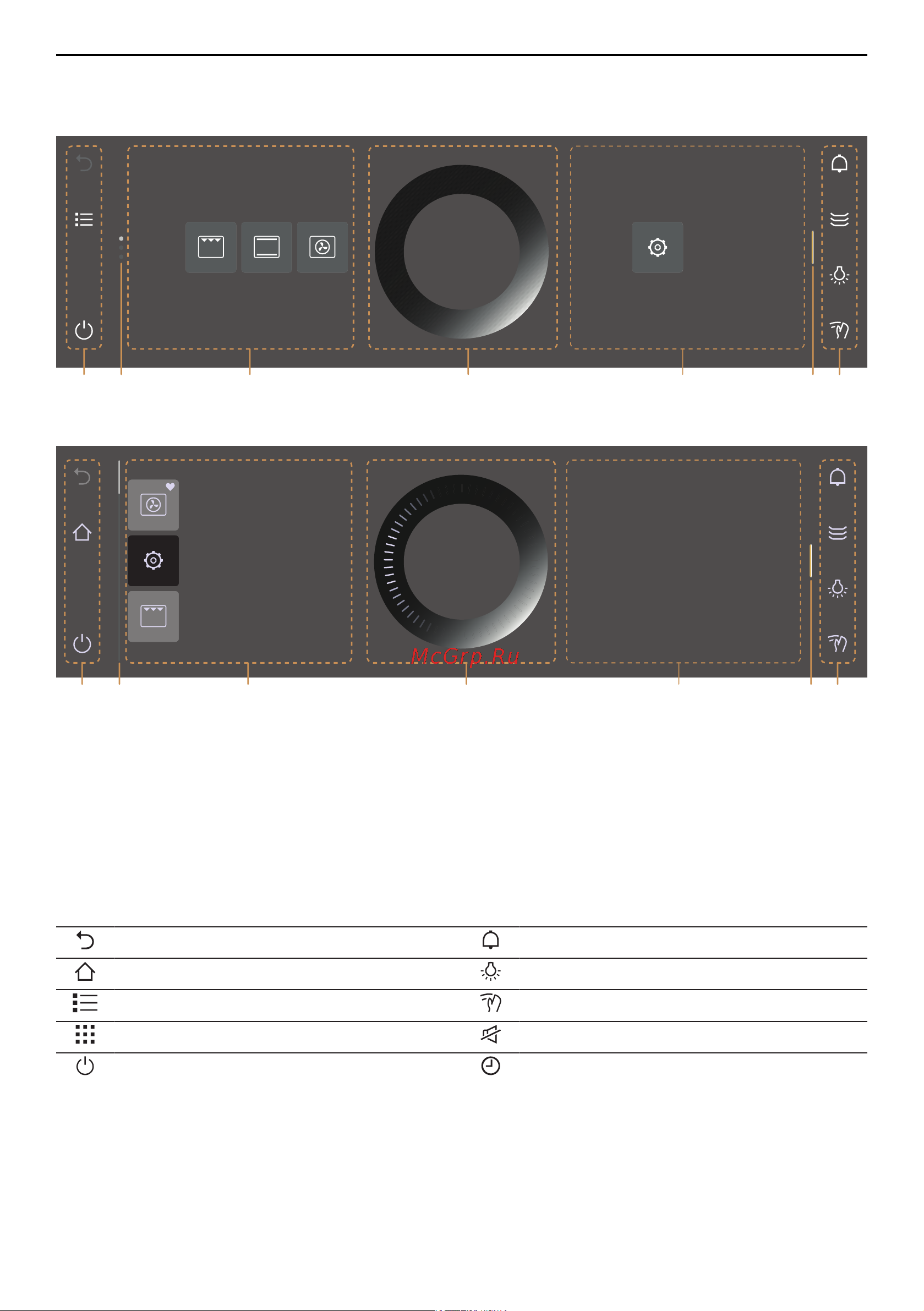 V-ZUG C2T-21043 Miroir noir [11/60] Элементы управления и индикации