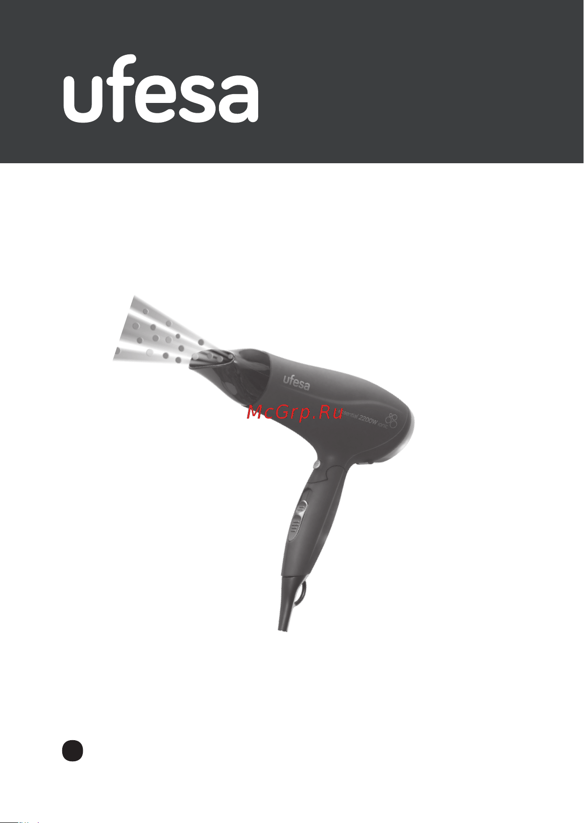 Ufesa Ionic Hair dryer 2400W SC8310 Инструкция по эксплуатации онлайн