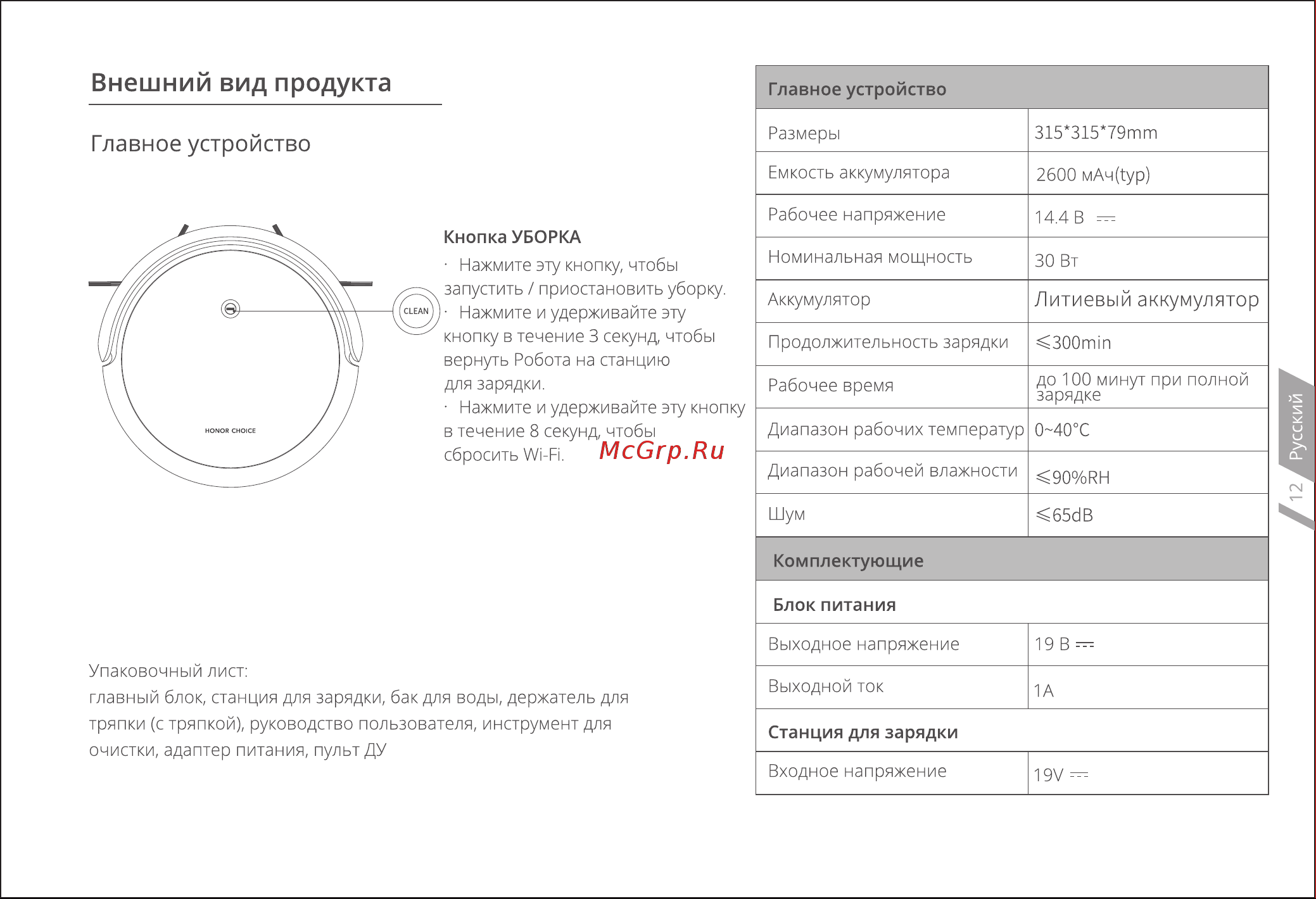 Honor Choice HOR-001 55041967 [3/13] Главное устройство