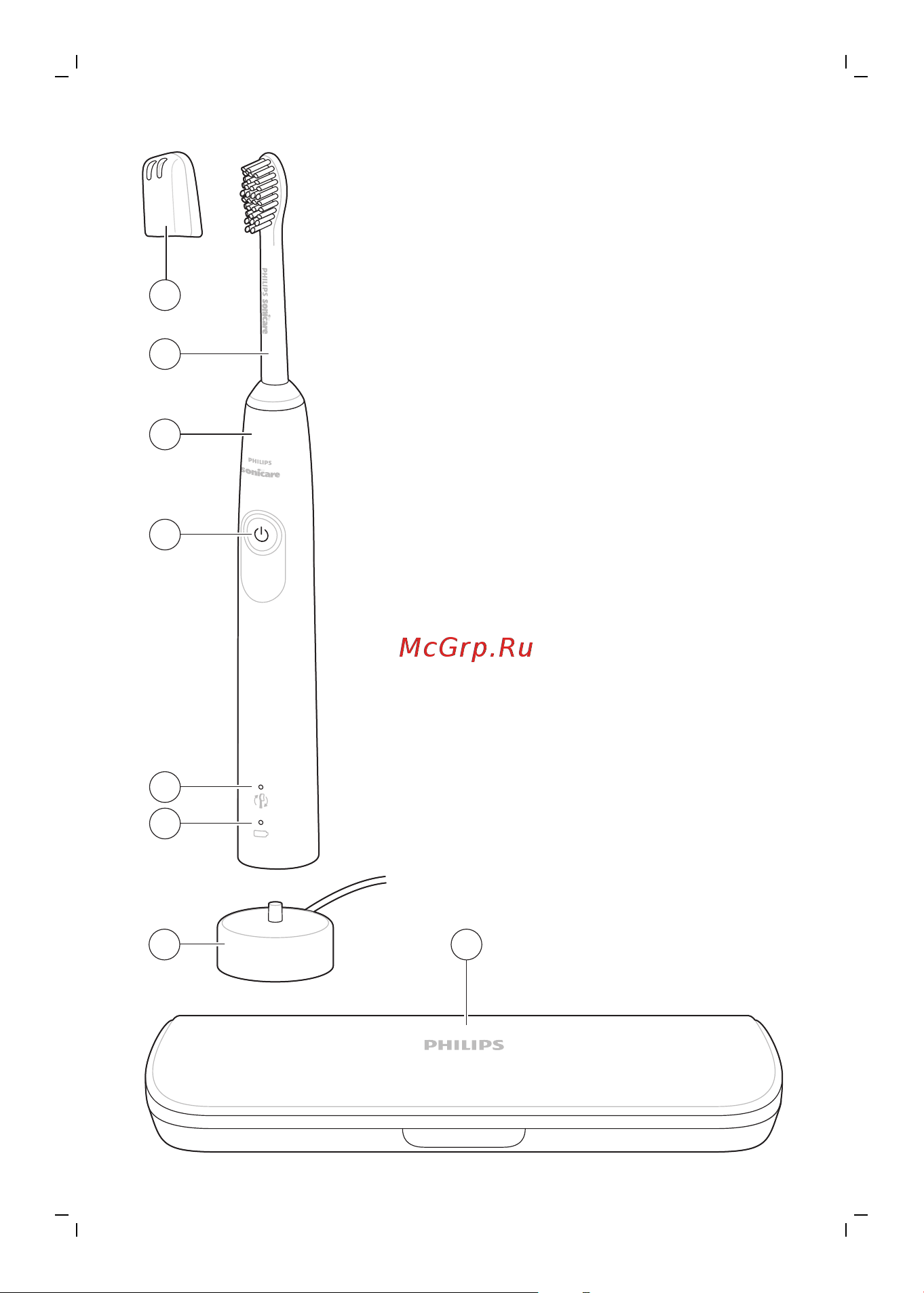 Philips Sonicare HX3673/13 с дорожным футляром Инструкция по эксплуатации онлайн [3/56] 648632