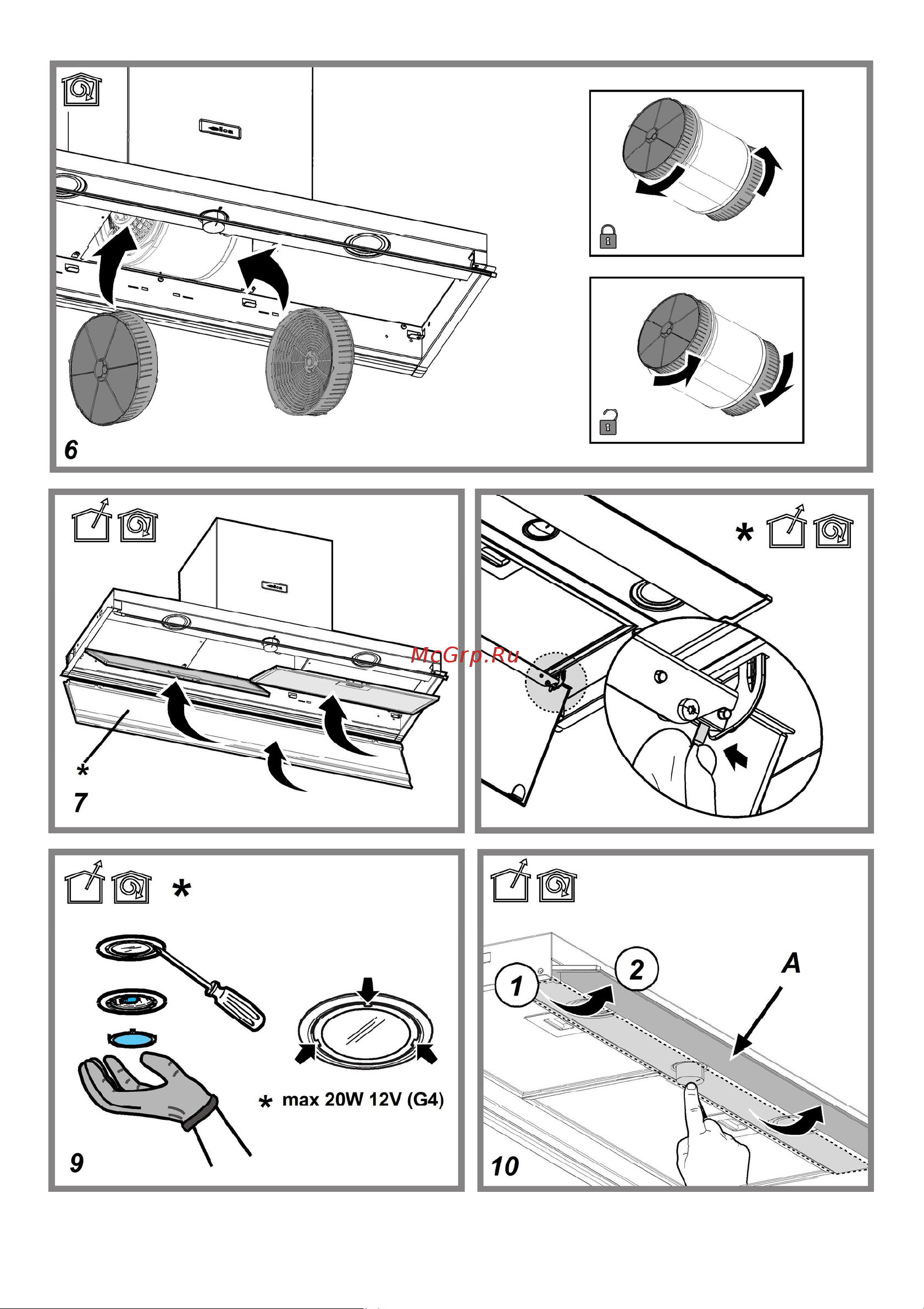 Elica BOXIN LX/BL MAT/A/120 Инструкция по эксплуатации онлайн [11/128] 648741