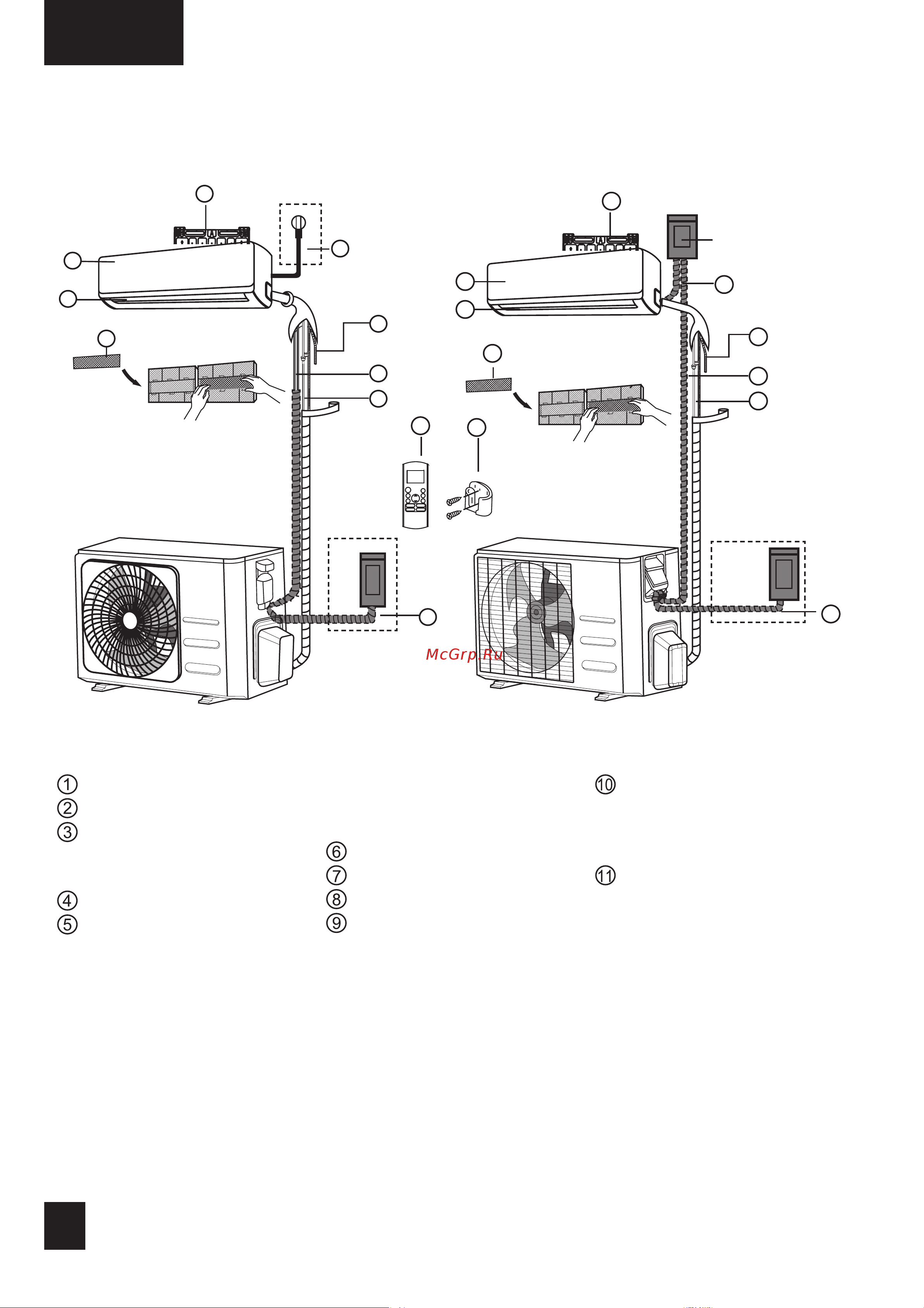 Samsung AR09TXHQASINUA/AR09TXHQASIXUA0 [22/61] Части кондиционера