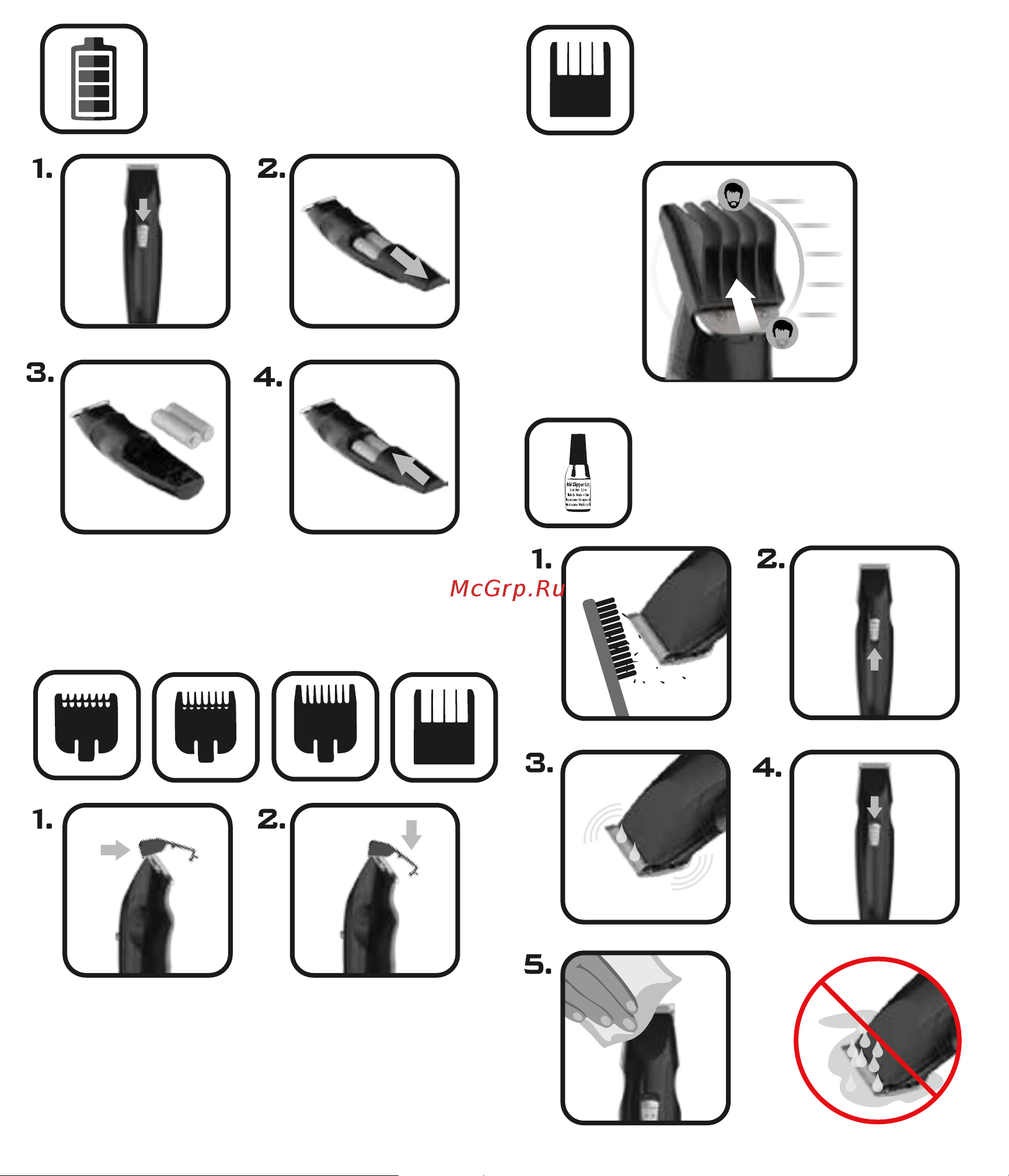 Wahl Mustache&Beard Battery (5606-508) Инструкция по эксплуатации онлайн [2/2] 649117