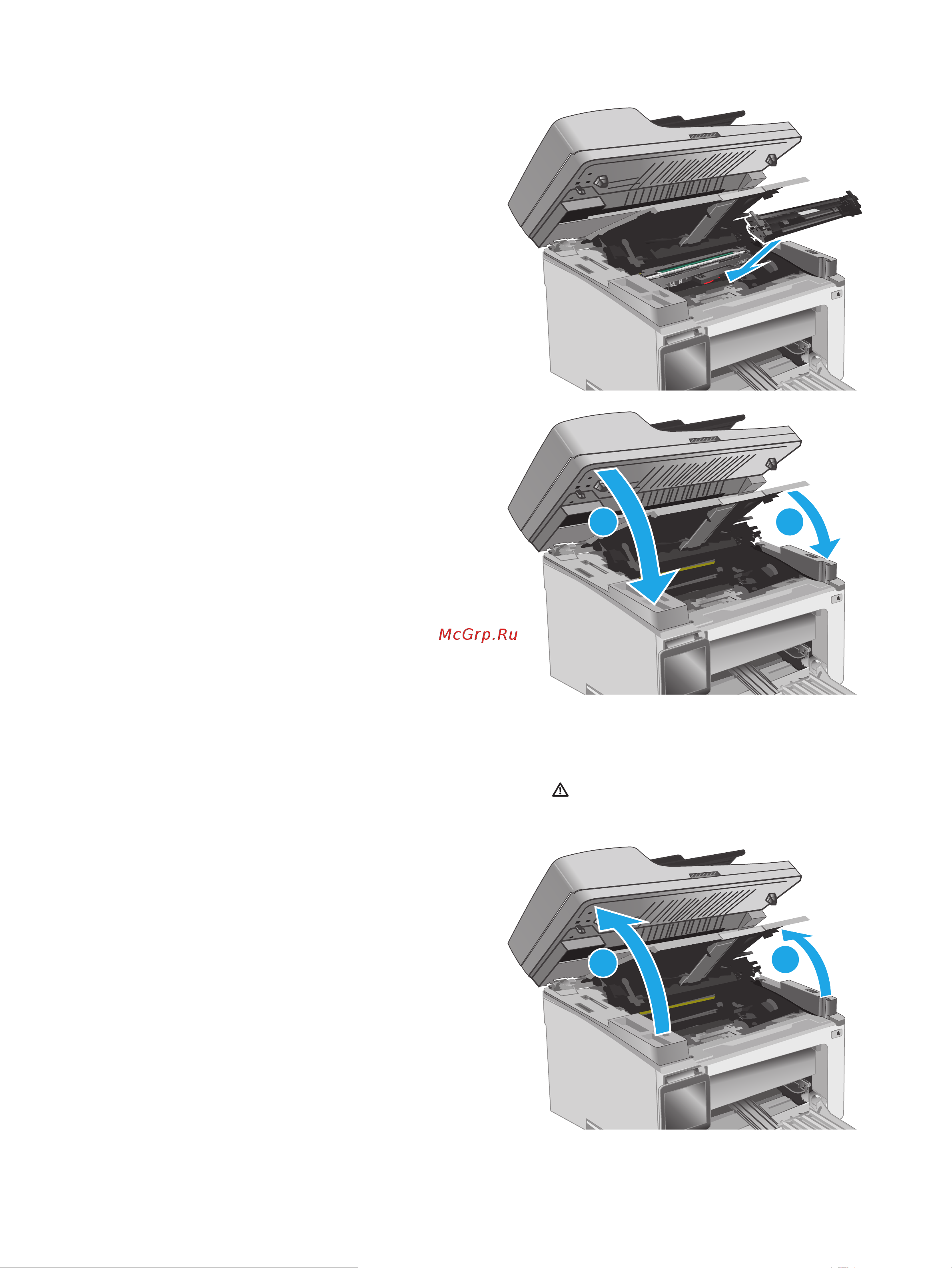 HP LaserJet Pro M132nw G3Q62A [162/206] Устранение замятий в области картриджей с тонером