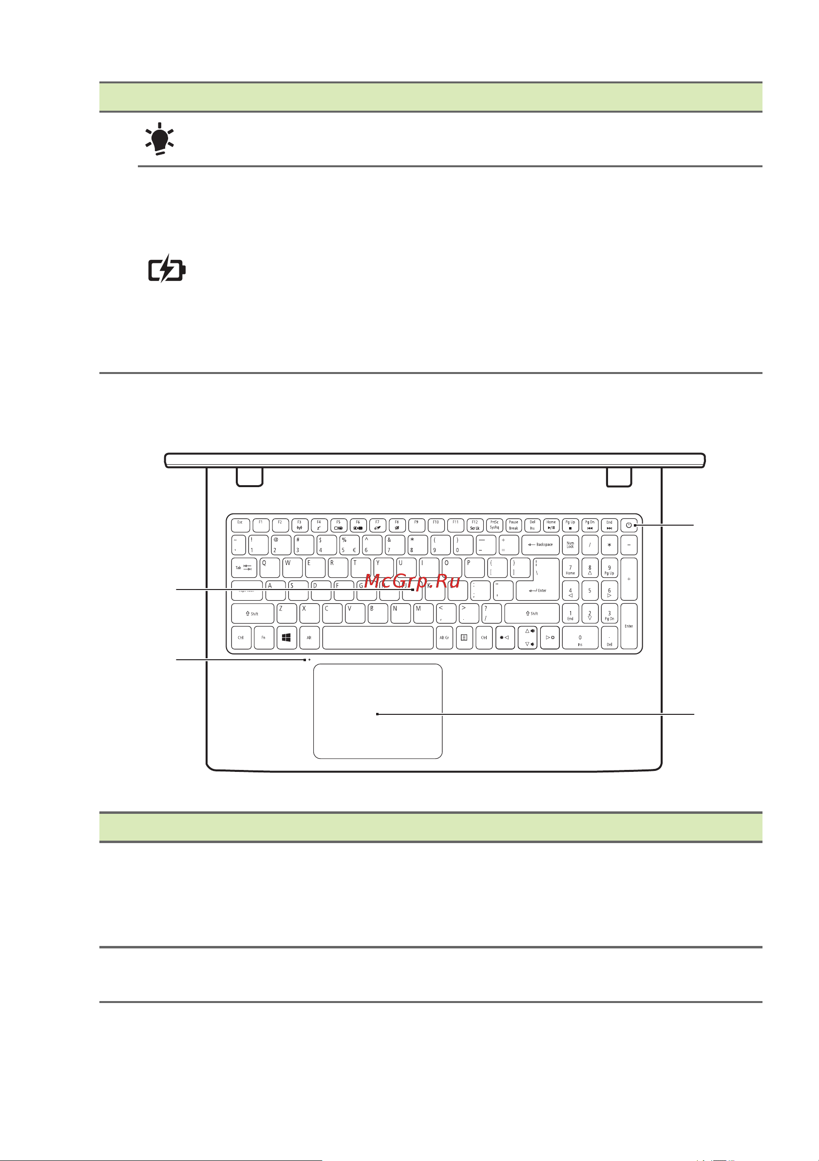 Acer TravelMate TMP259-MG-55VR [11/95] Вид клавиатуры