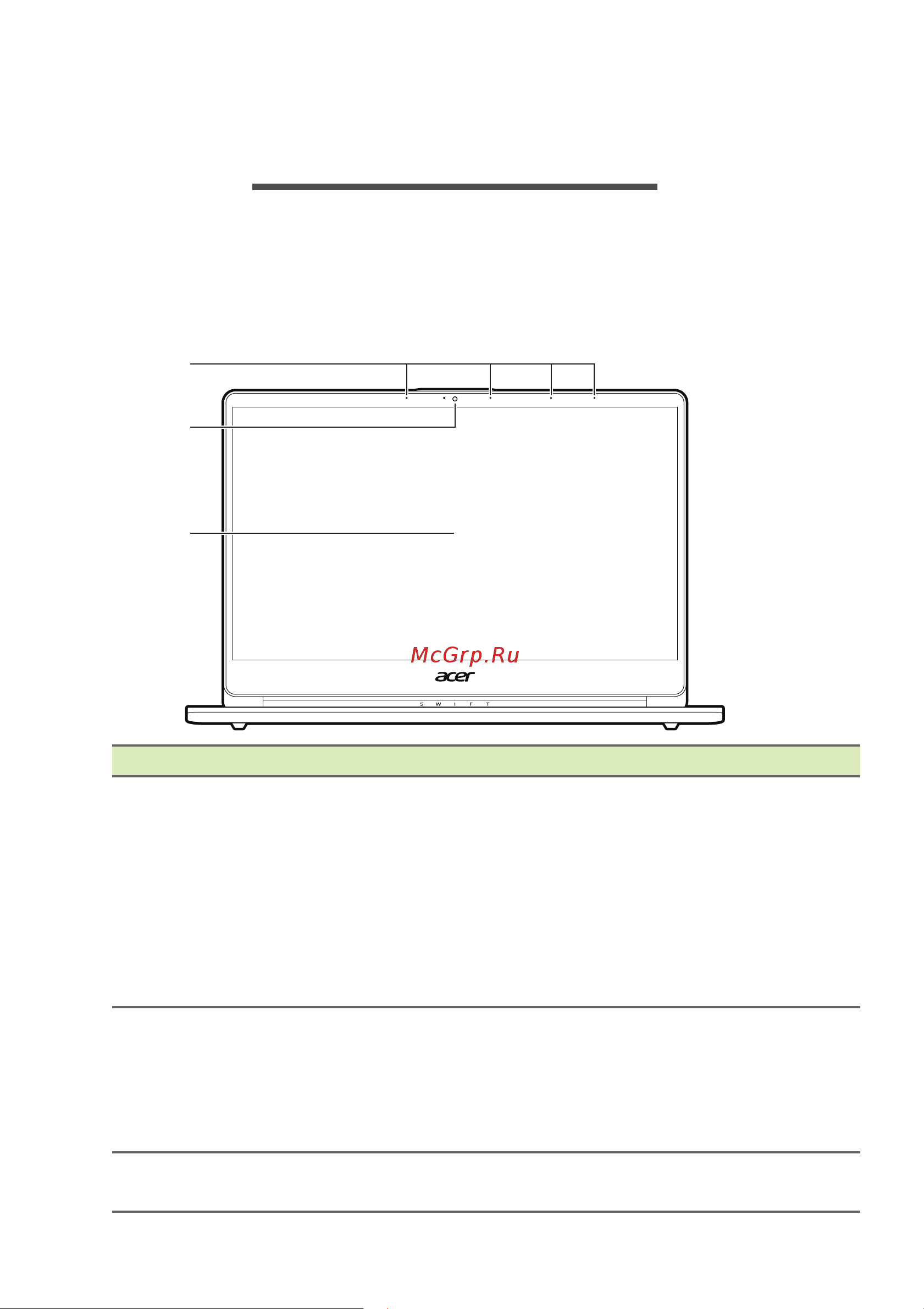 Acer SF114-32-P6XL NX.GXUER.001 [10/87] Накомство с вашим ноутбуком