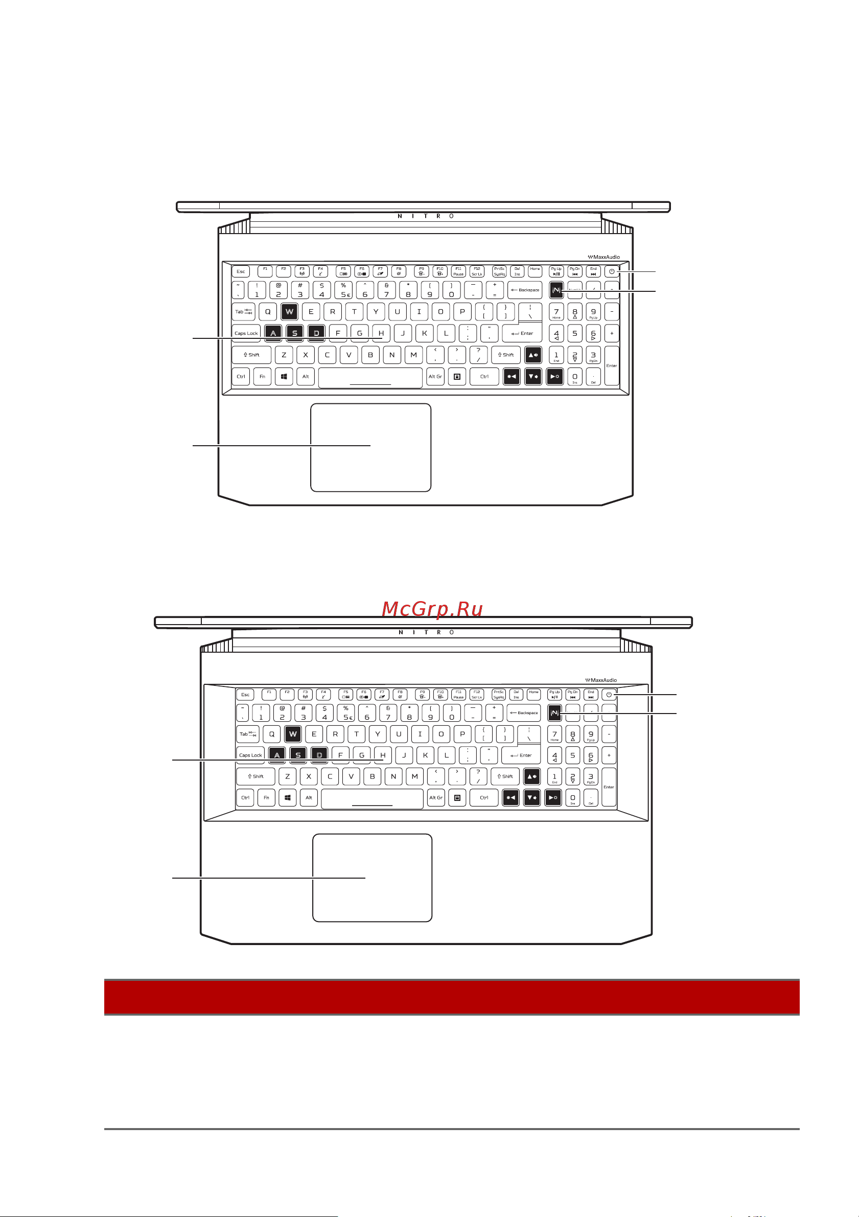 Acer Nitro 5 AN515-54-56CS NH.Q59ER.02U [11/92] Вид клавиатуры