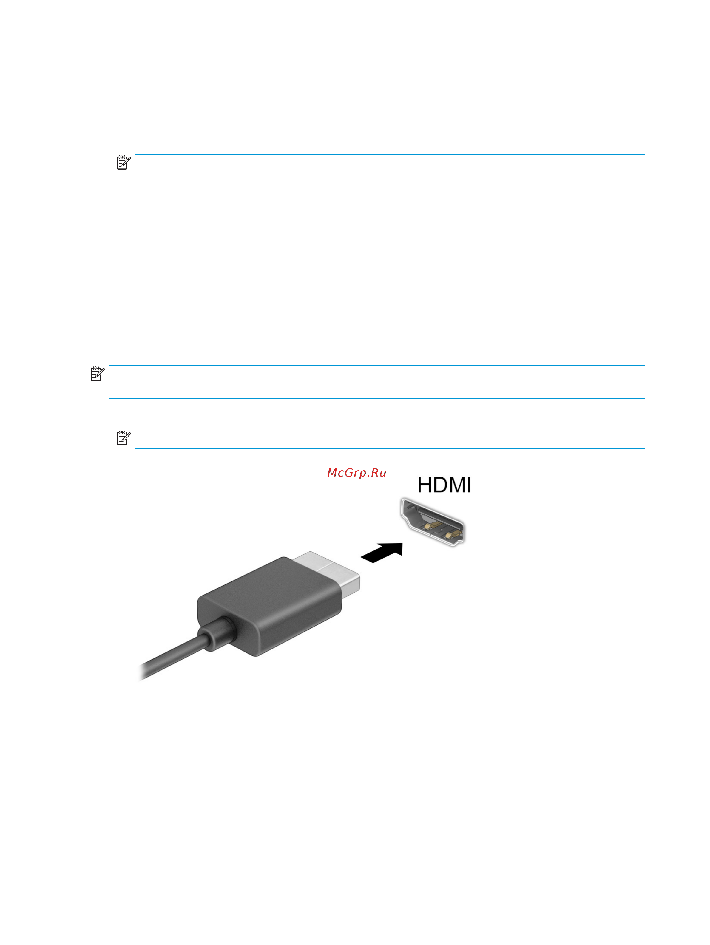 HP ProBook 450 G8 2E9G0EA [48/104] Подключение видеоустройств с помощью кабеля hdmi только для некоторых моделей
