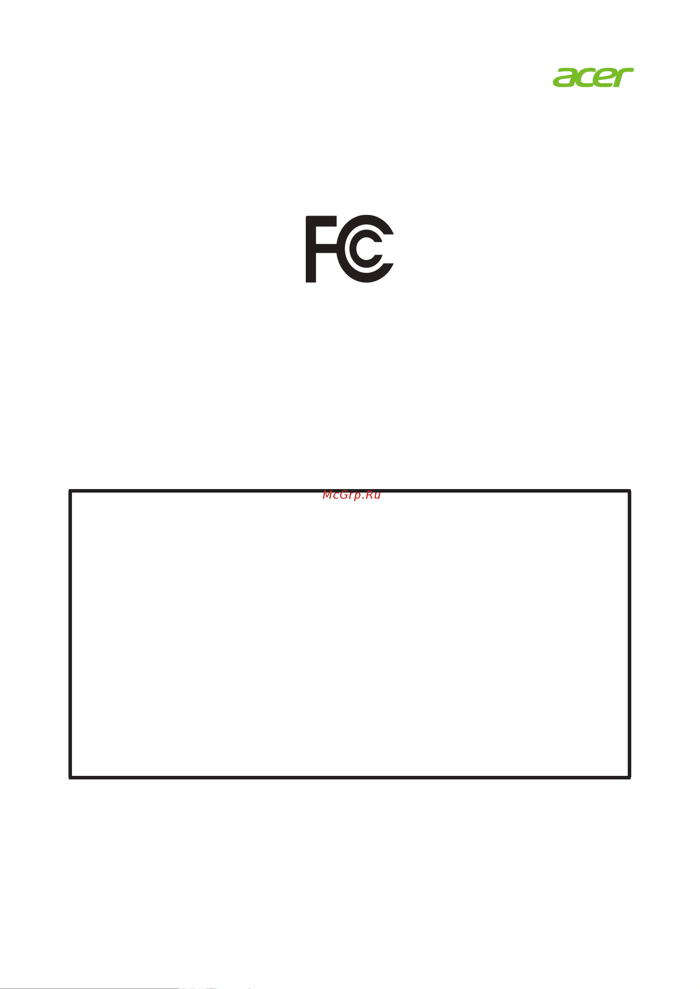 Acer ConceptD CP3271UV (UM.HC1EE.V05) [9/34] Federal communications commission
