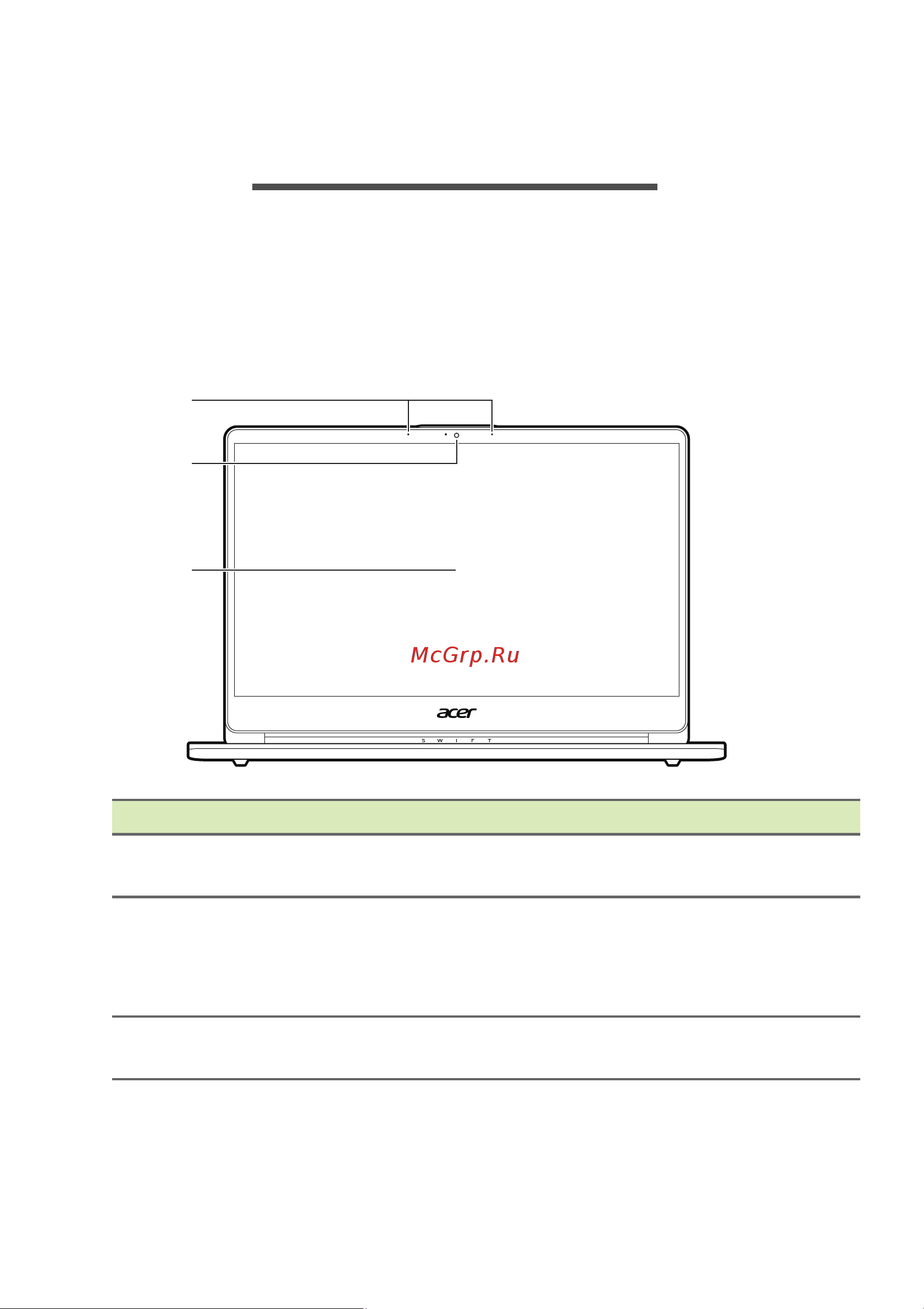 Acer Swift 3 SF314-42-R6H8 NX.HSEER.002 [10/95] Знакомство с вашим ноутбуком acer