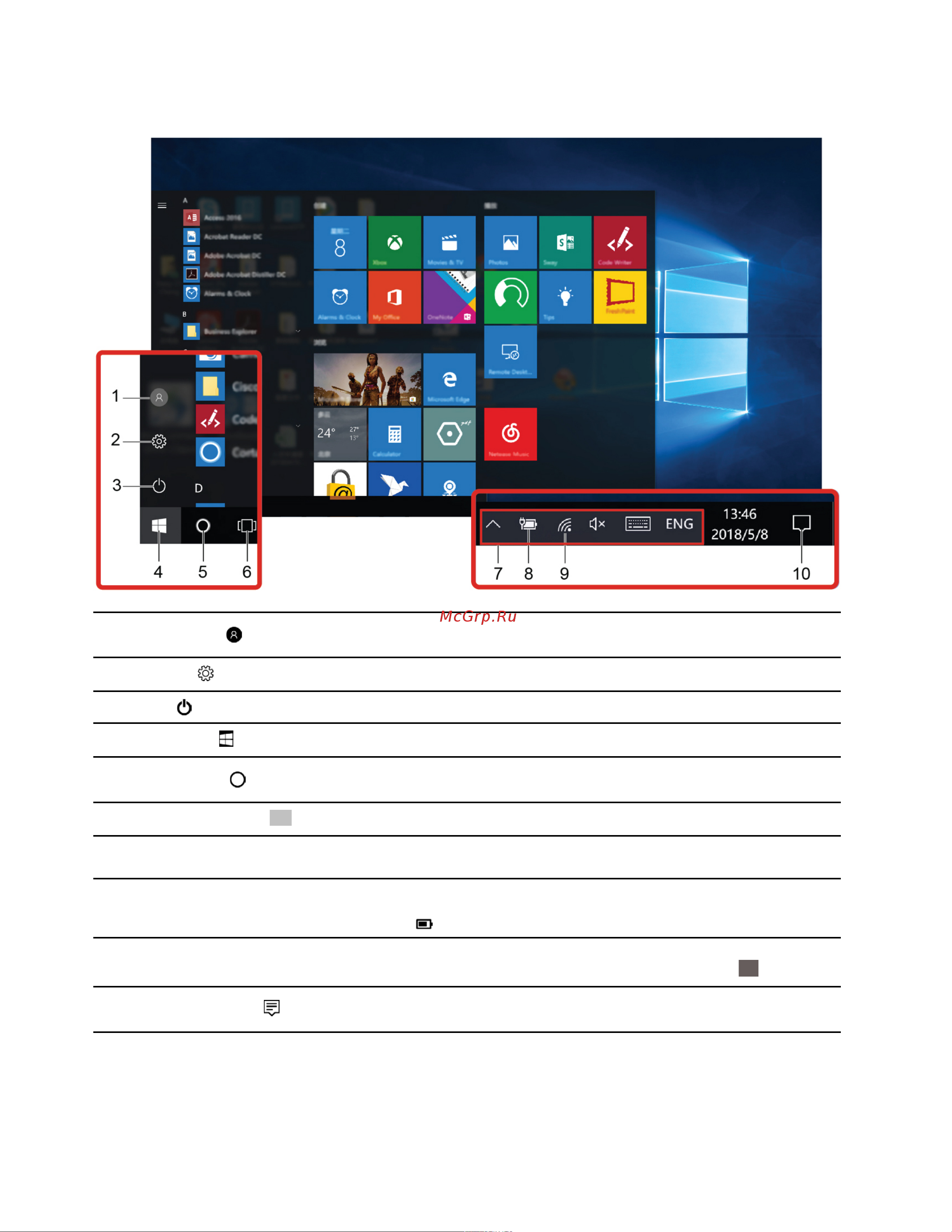 Lenovo IdeaPad L340-17IRH Gaming (81LL00KNRK) [18/78] Открытие меню пуск