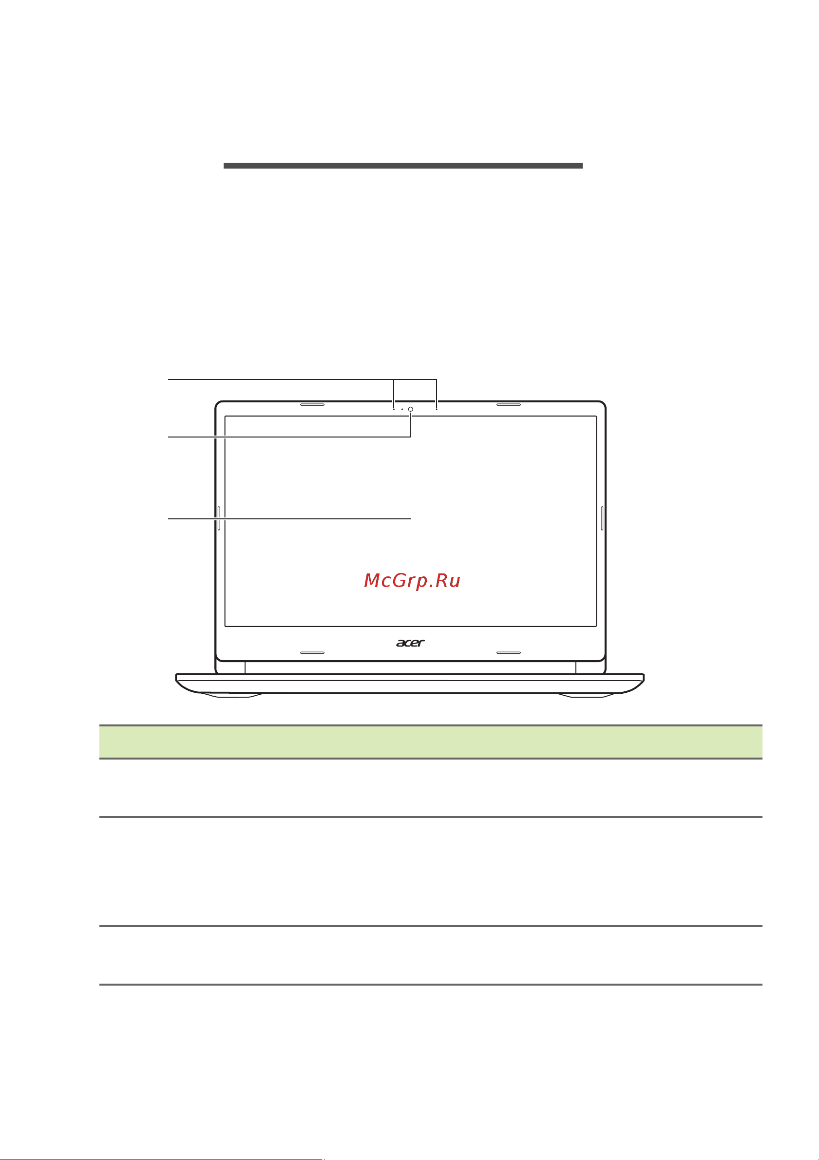 Acer Aspire 1 A114-33-P7VD NX.A7VER.00A [14/94] Знакомство с вашим ноутбуком acer