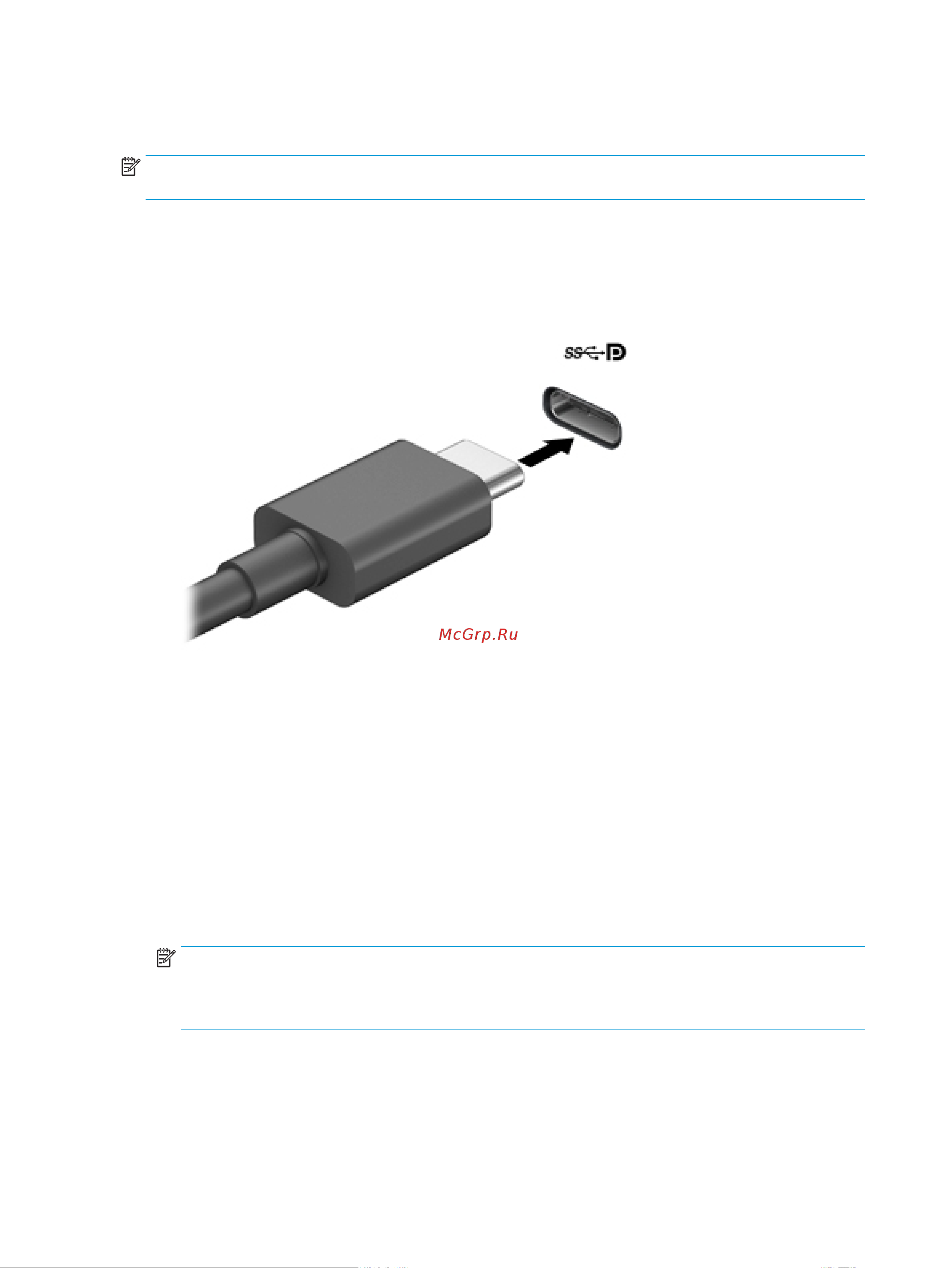 HP 22-df0094ur 465K4EA [24/67] Подключение устройства displayport с использованием кабеля usb type c только на некоторых моделях