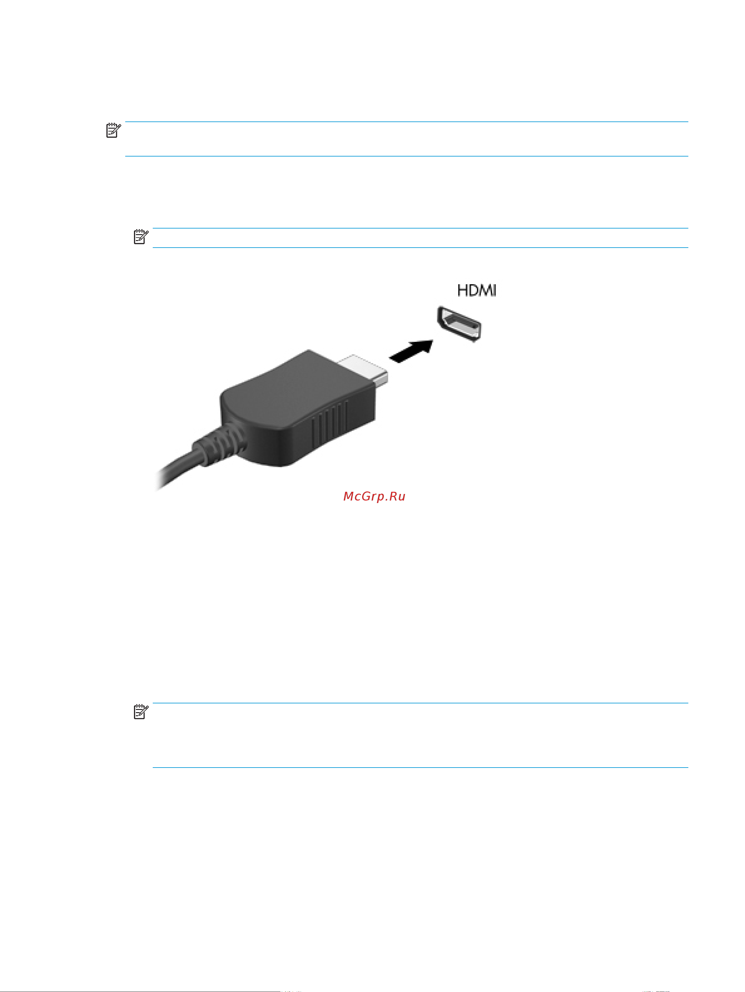 HP 27-dp0074ur 465K9EA [27/67] Подключение видеоустройств с помощью кабеля hdmi только на некоторых моделях
