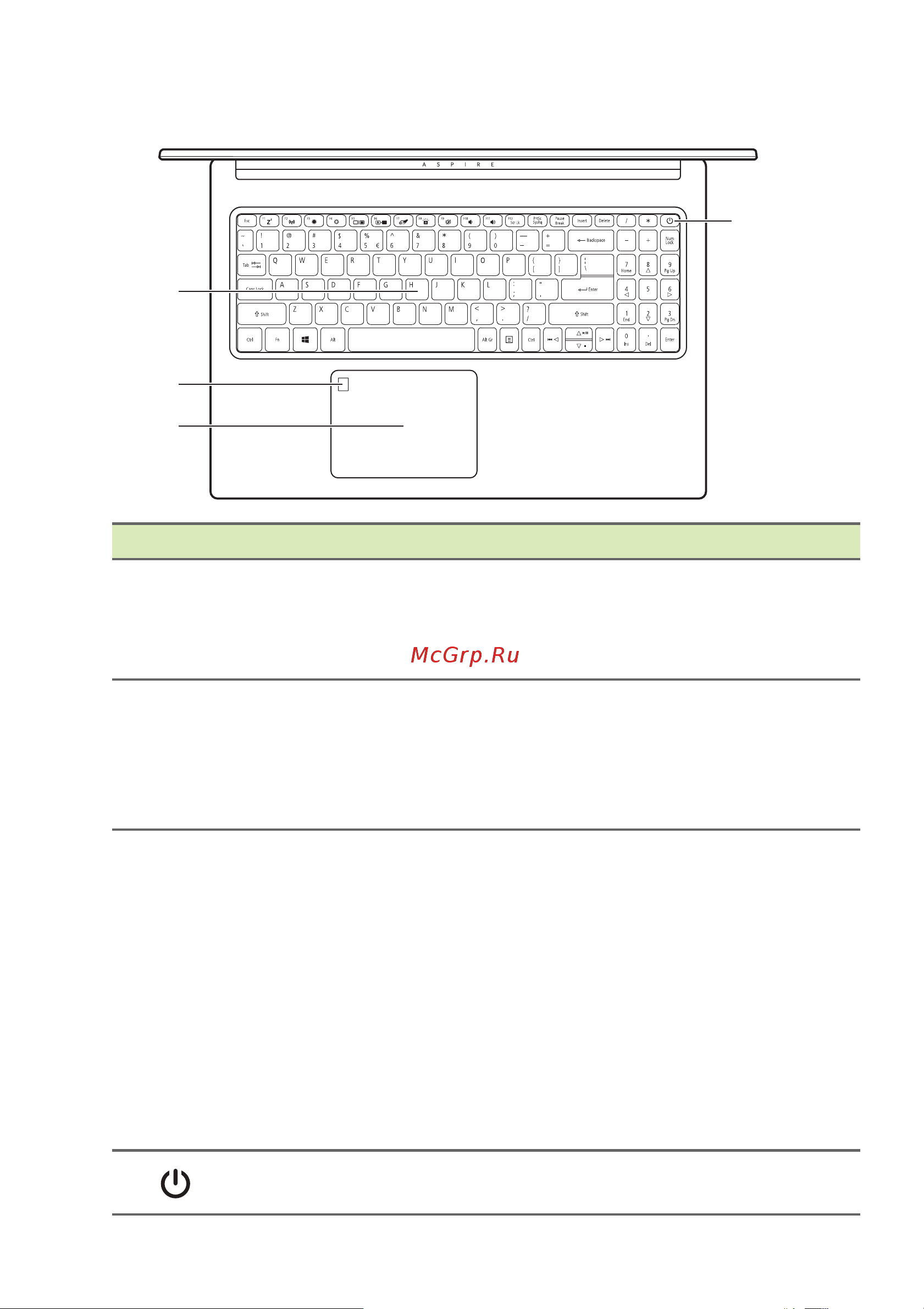 Acer Aspire 5 A515-45G-R2W5 NX.A8EER.006 [15/101] Вид клавиатуры