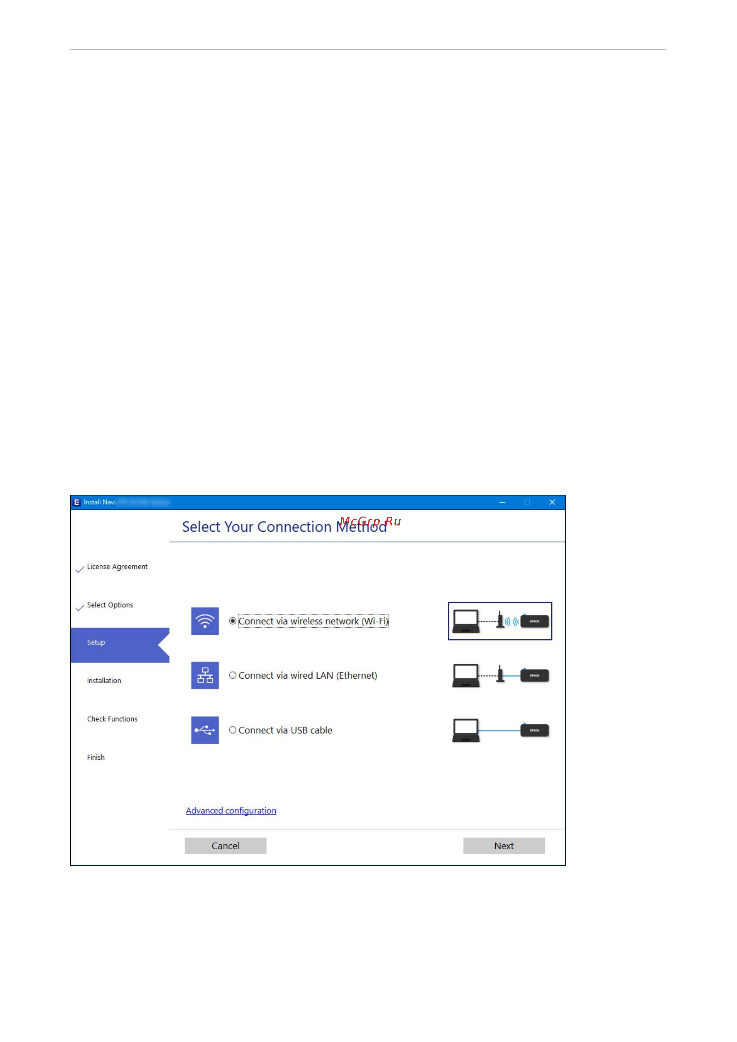 Epson EcoTank L8160 [246/301] Изменение способа подключения с usb подключения на сетевое