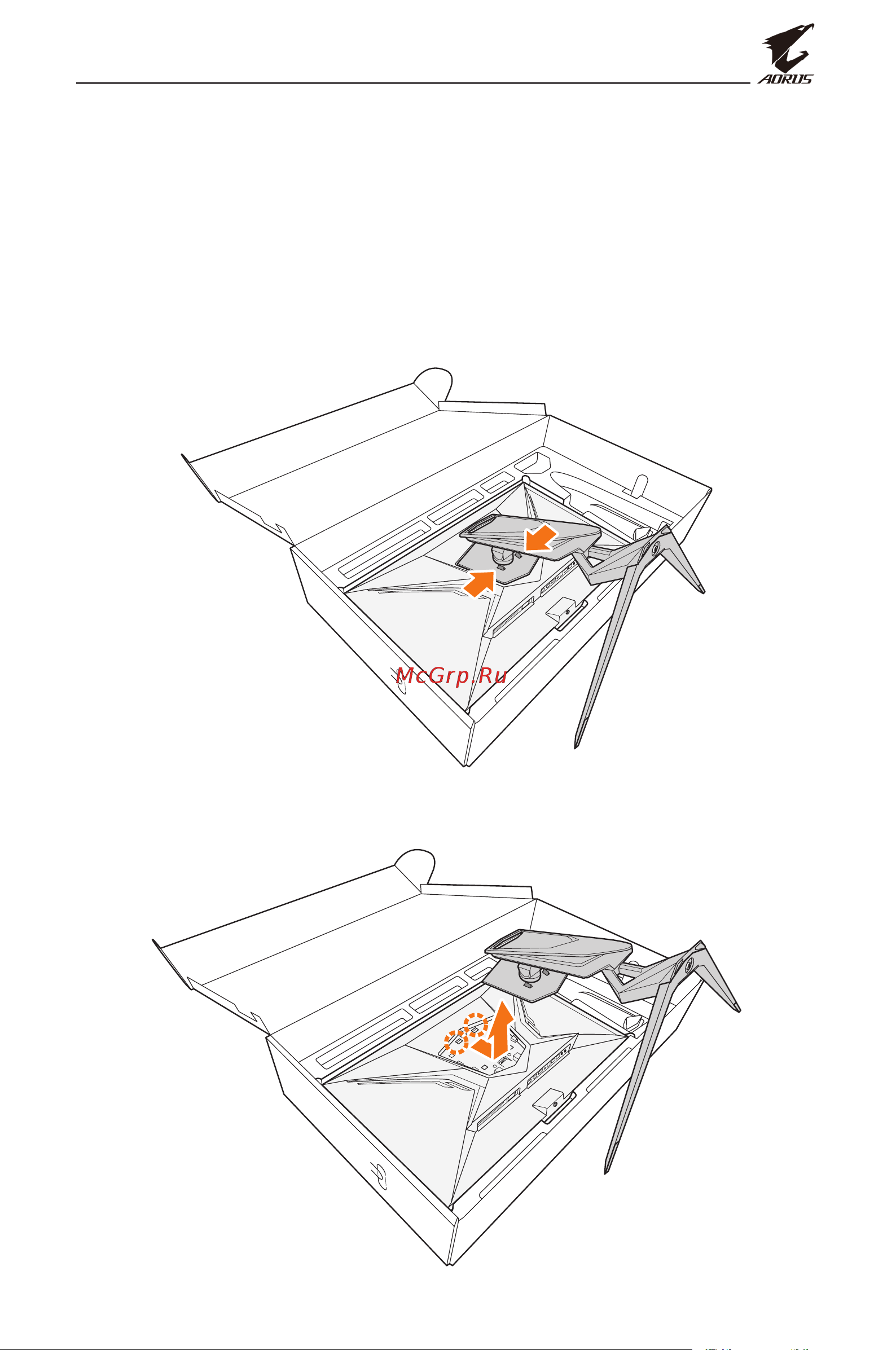 Gigabyte Aorus FI32Q-EU [21/46] Установка кронштейна для настенного монтажа дополнительно