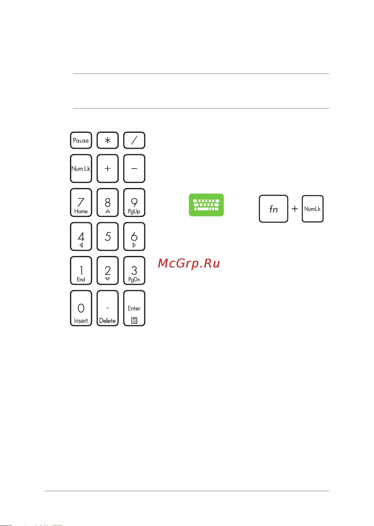 Asus ExpertBook B1500CBA-BQ2088X [46/0] Using the numeric keypad