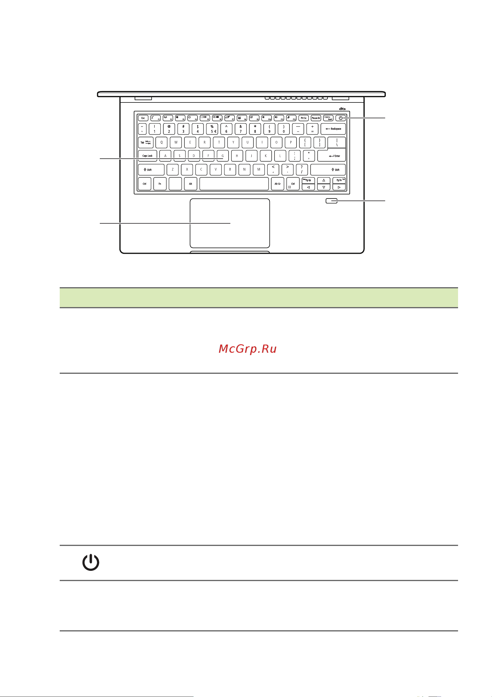 Acer Swift X SFX14-41G-R4S3 NX.AU2ER.001 [15/102] Вид клавиатуры