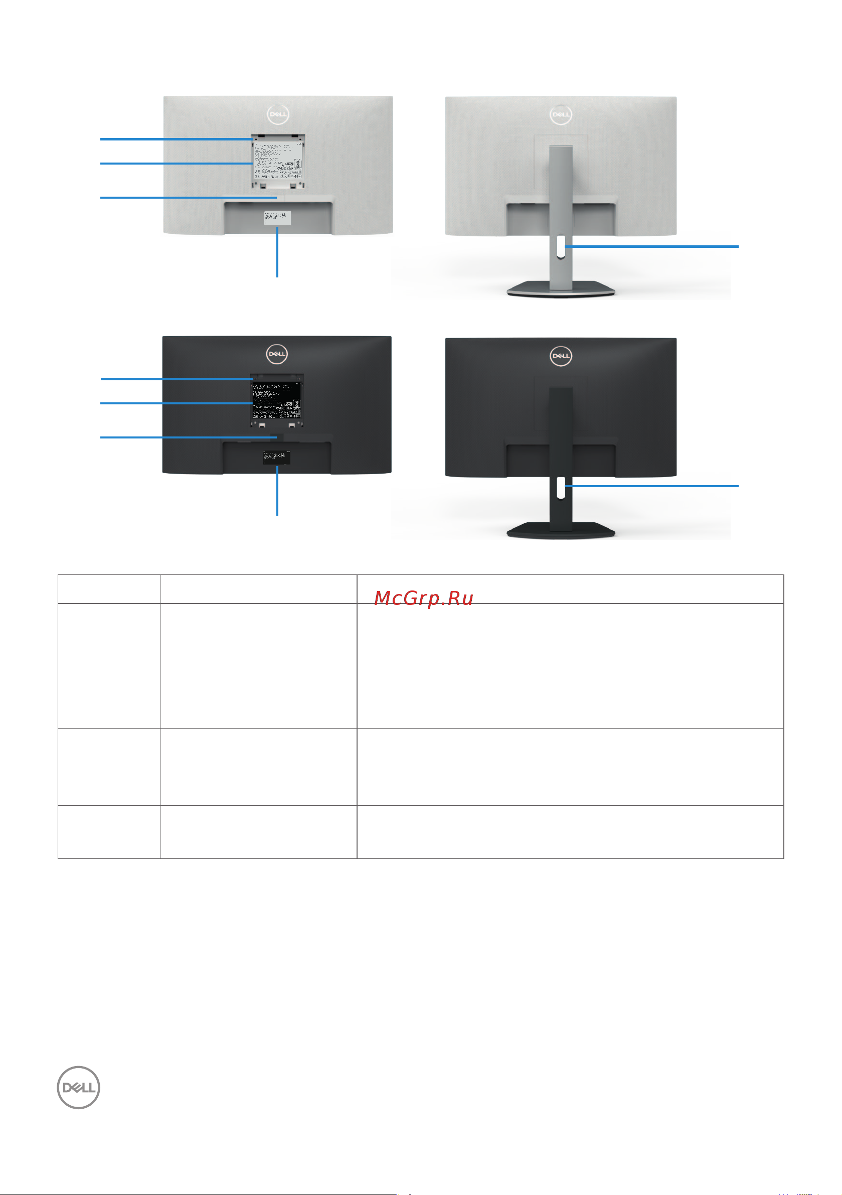 Dell S2421HS [10/66] Вид сзади