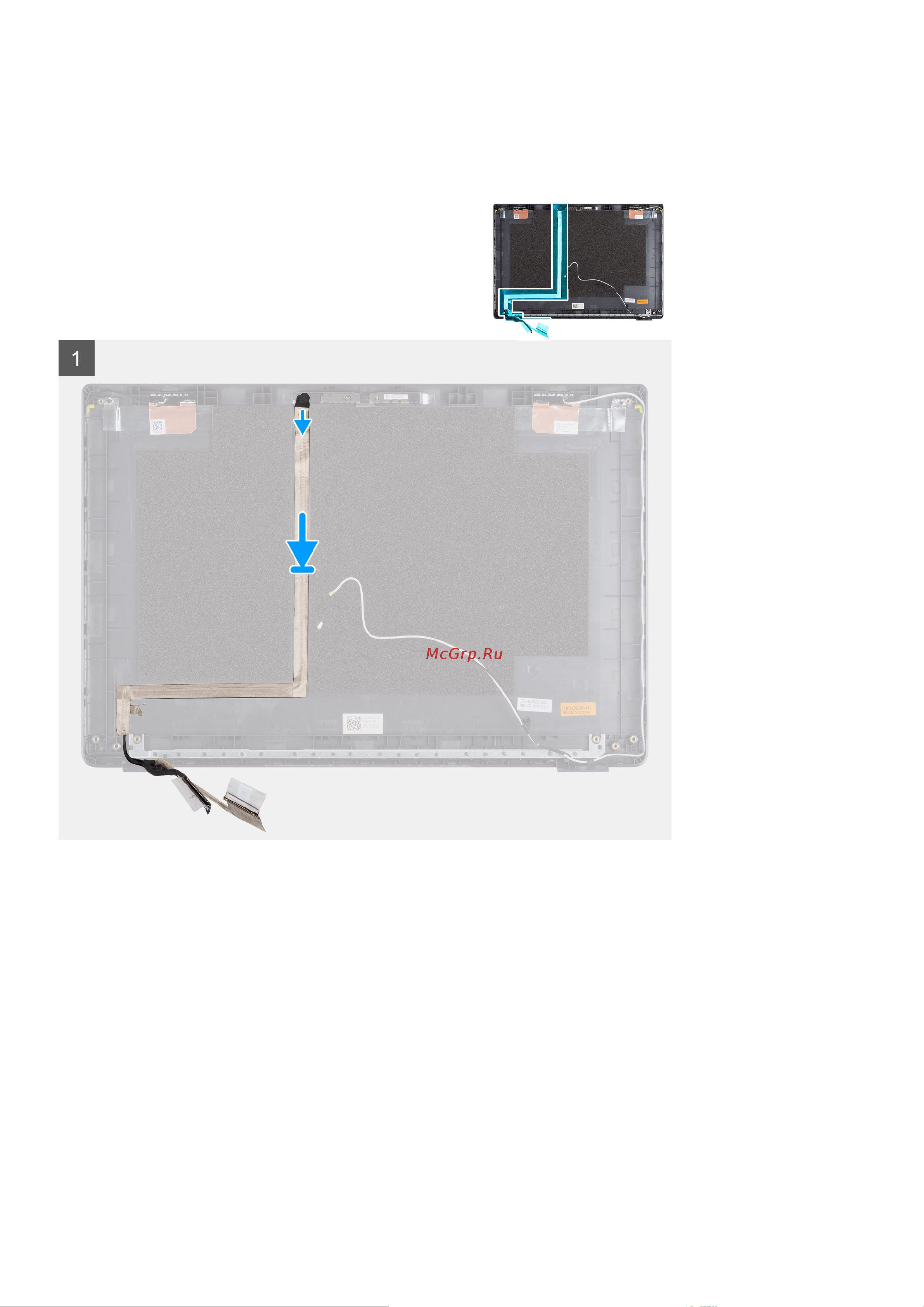 Dell Latitude 3510-8718 [79/112] Монтаж кабеля дисплея
