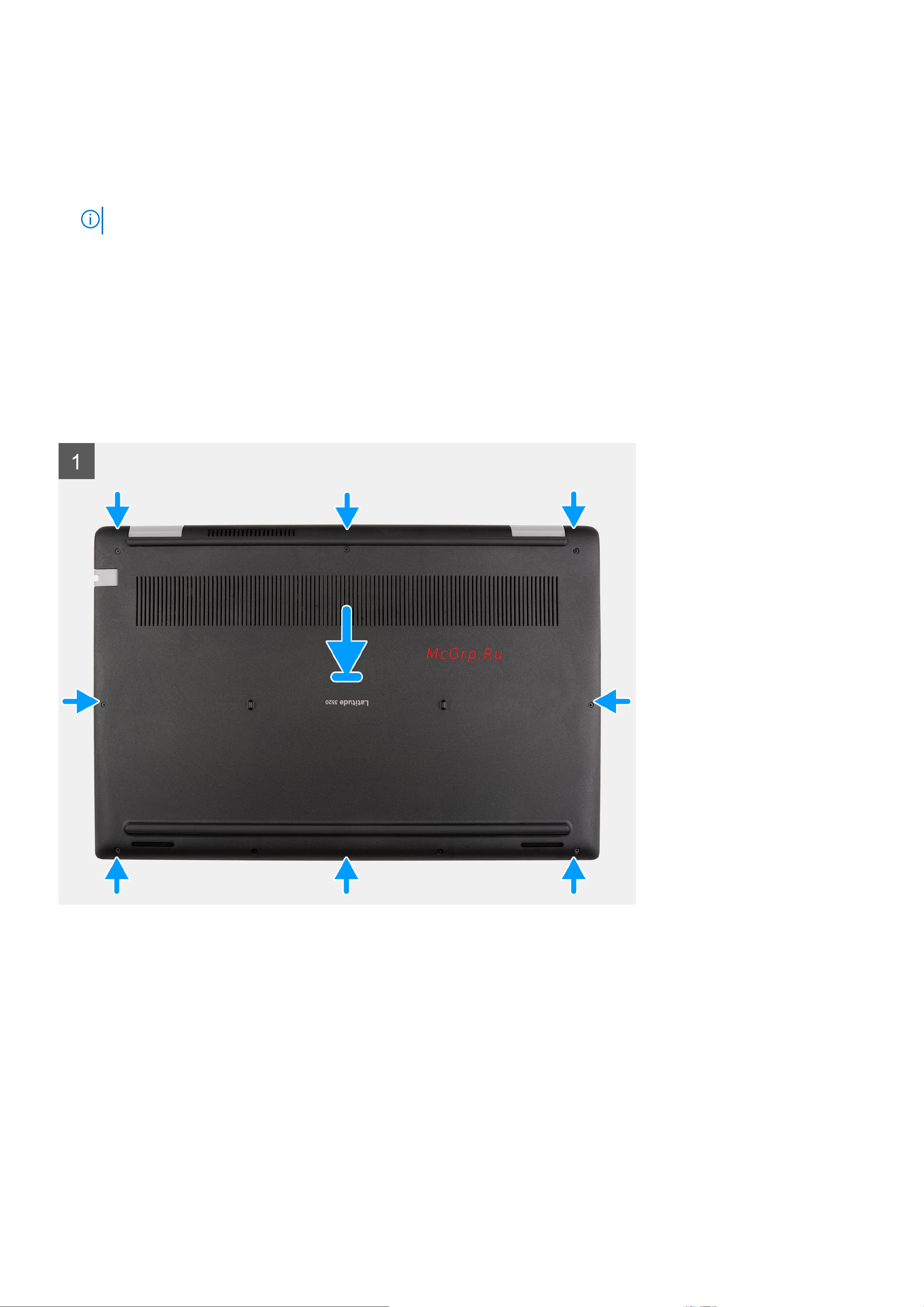 Dell Latitude 3520-2385 [20/129] Установка нижней крышки
