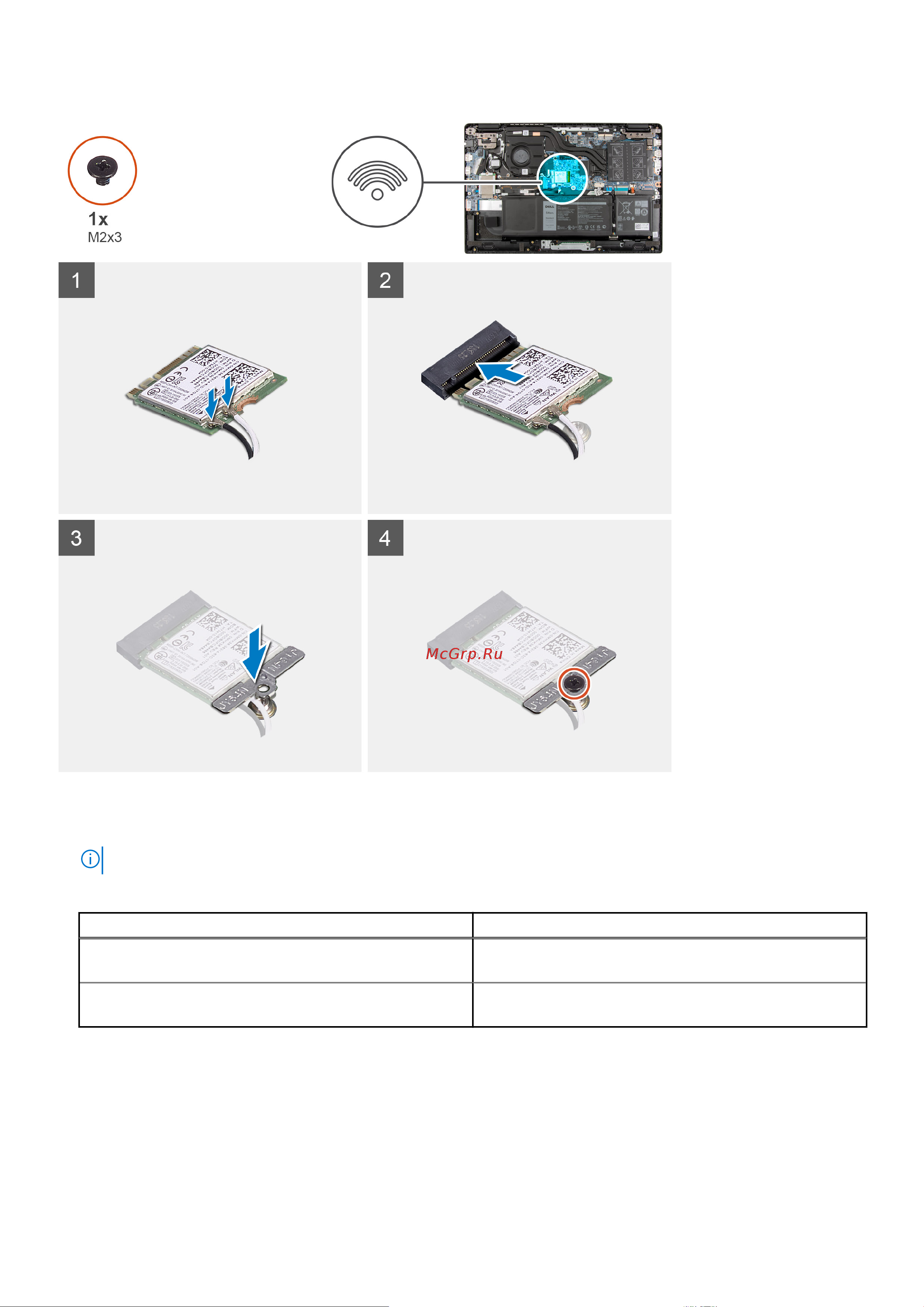 Dell Latitude 3520-2385 [38/129] Таблица 2 направляющая антенного кабеля