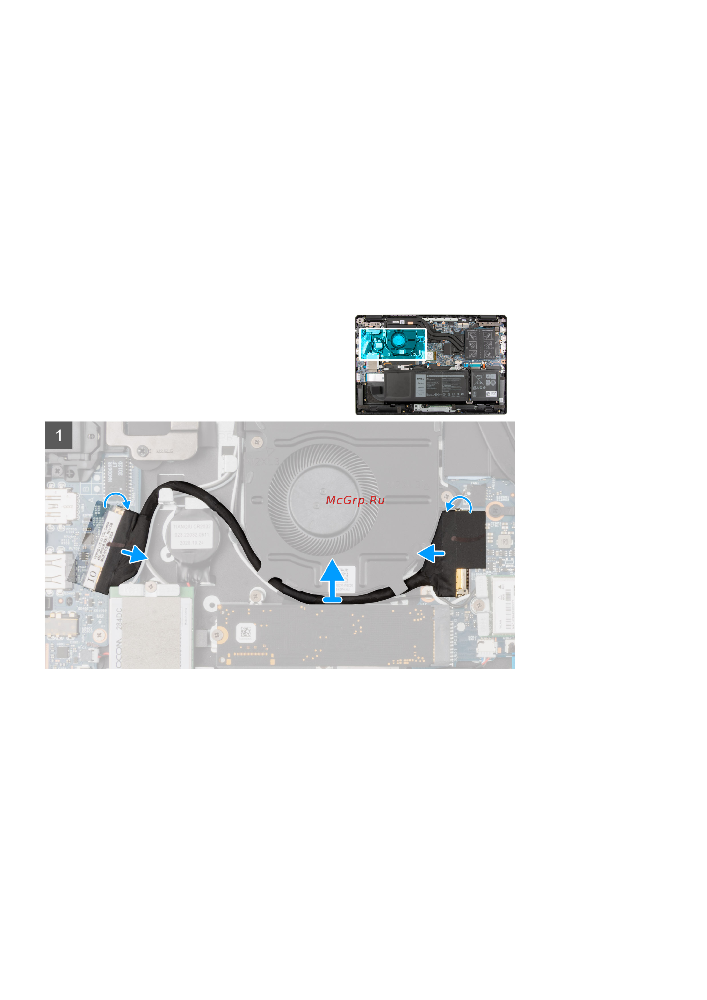 Dell Latitude 3520-2422 [49/129] Извлечение кабеля ввода вывода