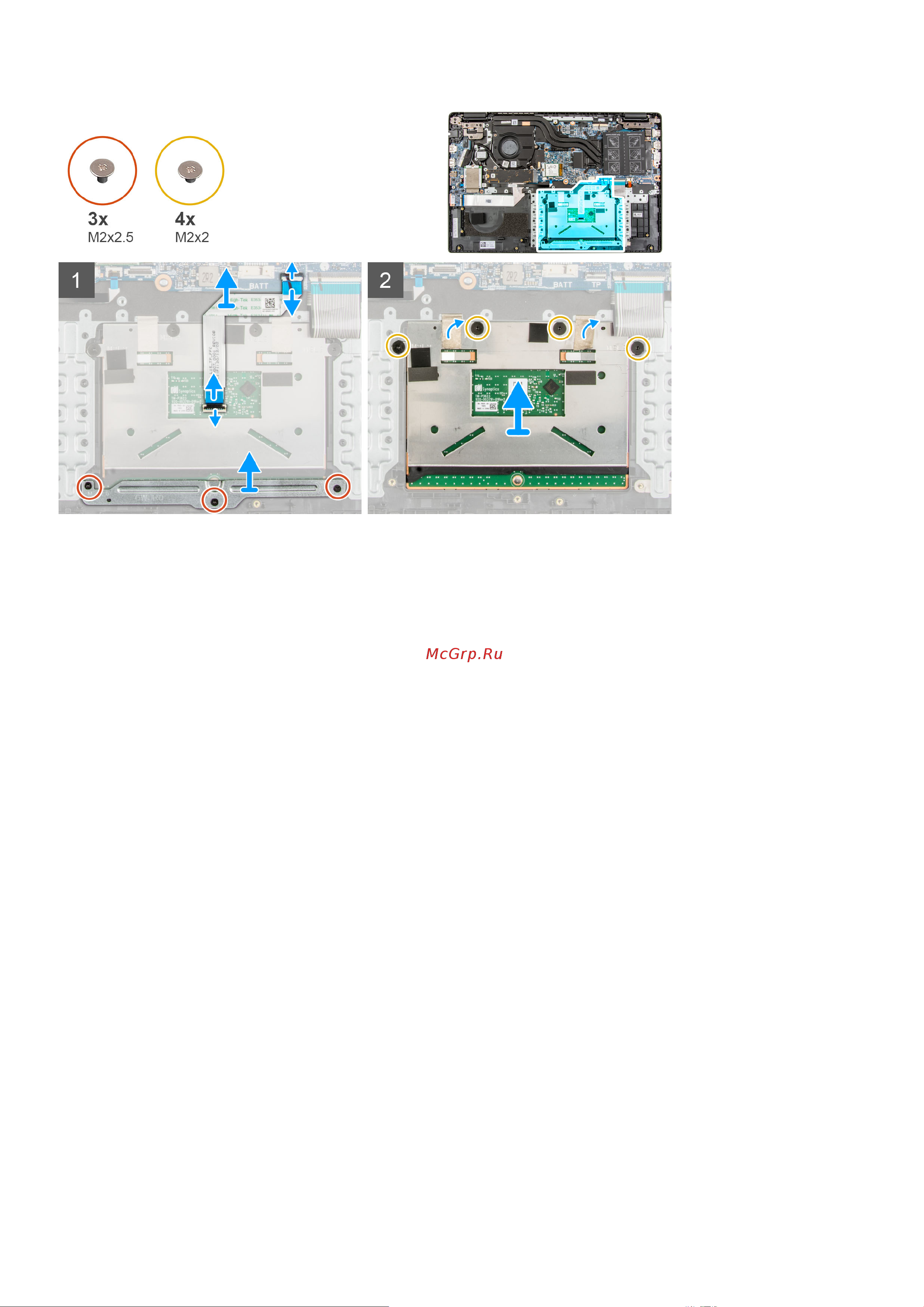 Dell Latitude 3520-2385 [84/129] Установка тачпада